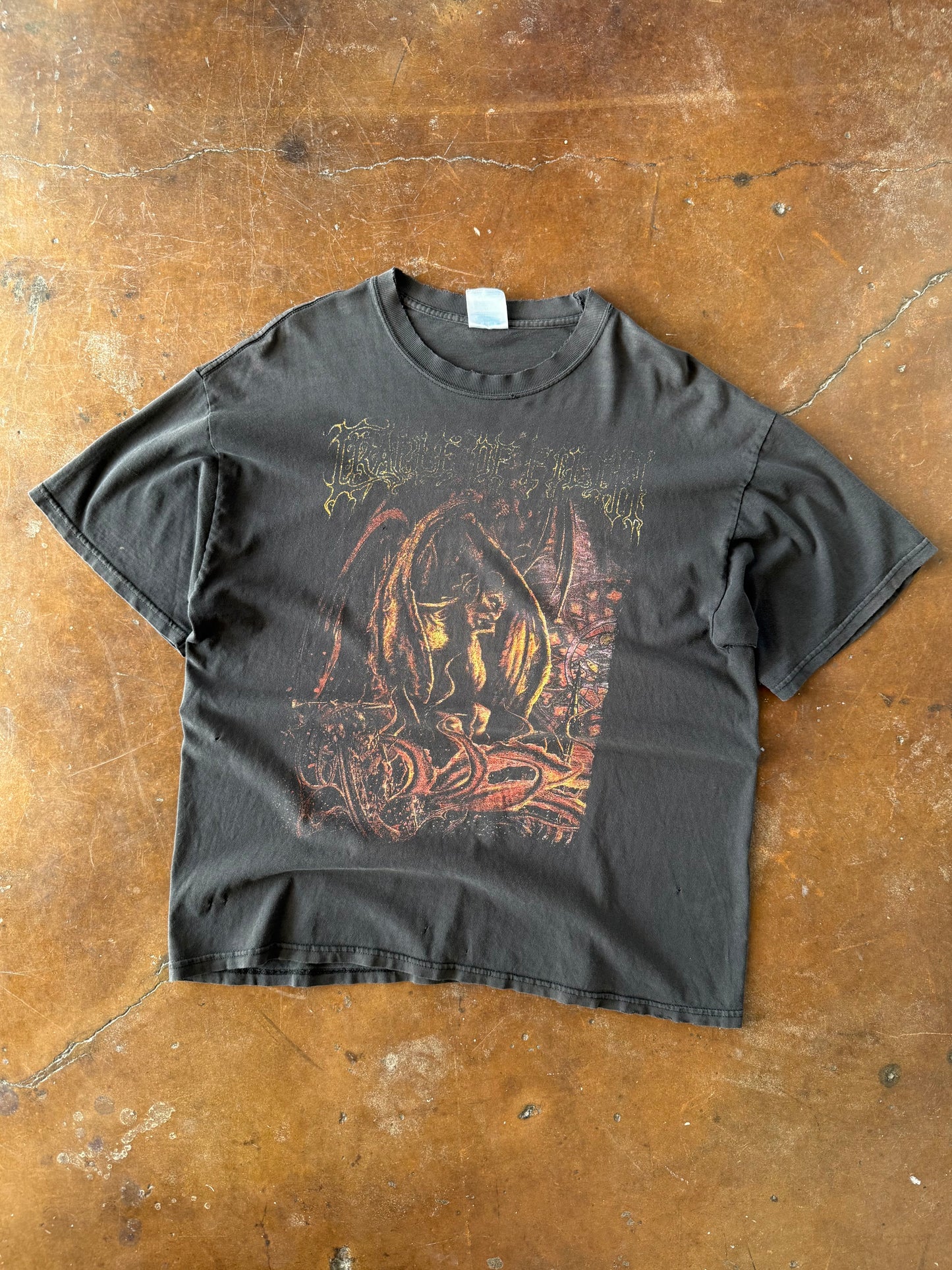 2002 faded Cradle of Filth "lovecraft and witch hearts" band shirt (XL)