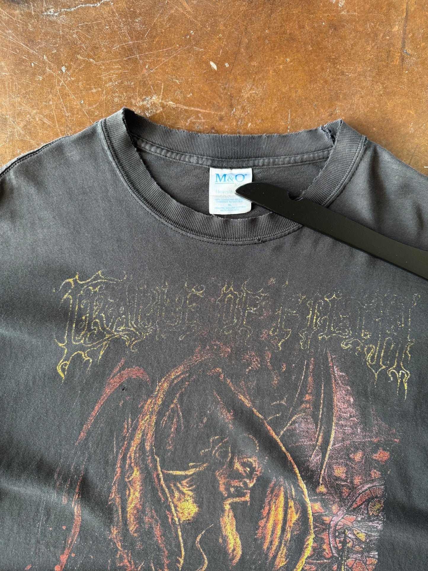 2002 faded Cradle of Filth "lovecraft and witch hearts" band shirt (XL)