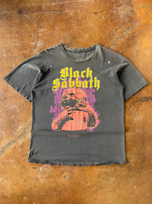 90s faded & lightly distressed Black Sabbath "demon baby" band shirt (LARGE)