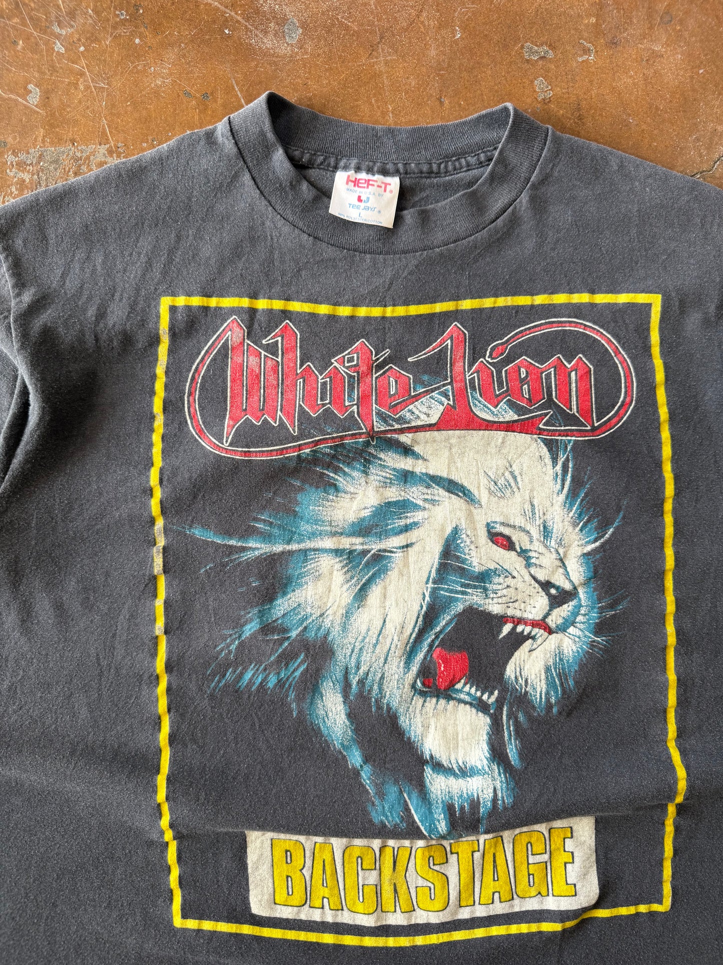 90s White Lion "backstage" band shirt (LARGE)