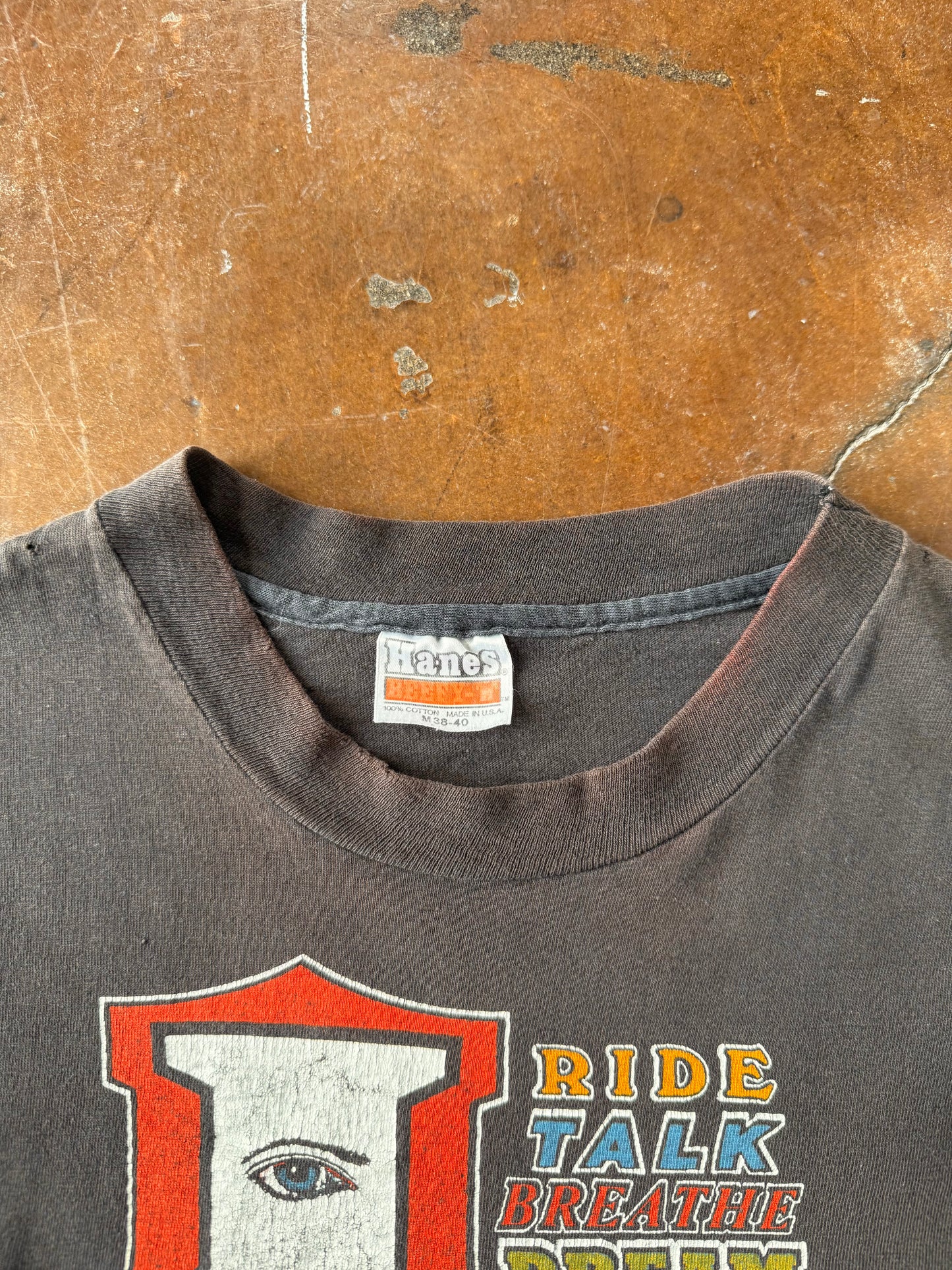 80s Harley Davidson "eye" biker shirt (MEDIUM)