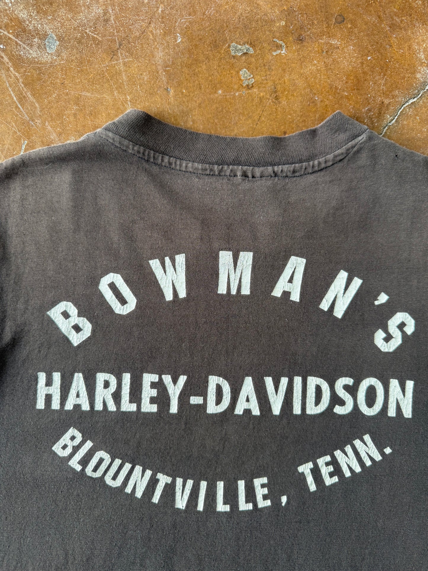 80s Harley Davidson "eye" biker shirt (MEDIUM)