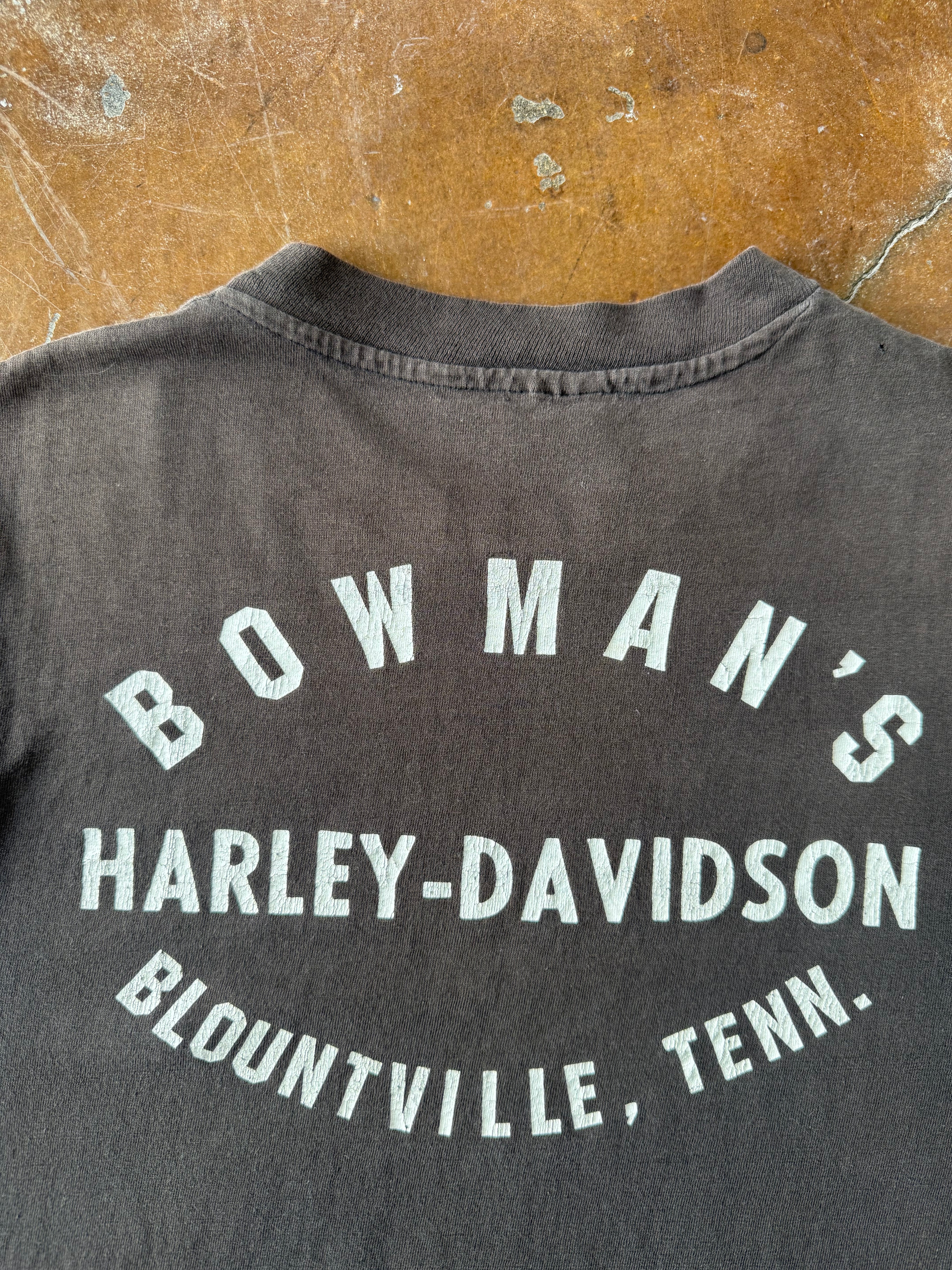 80s Harley Davidson "eye" biker shirt (MEDIUM)