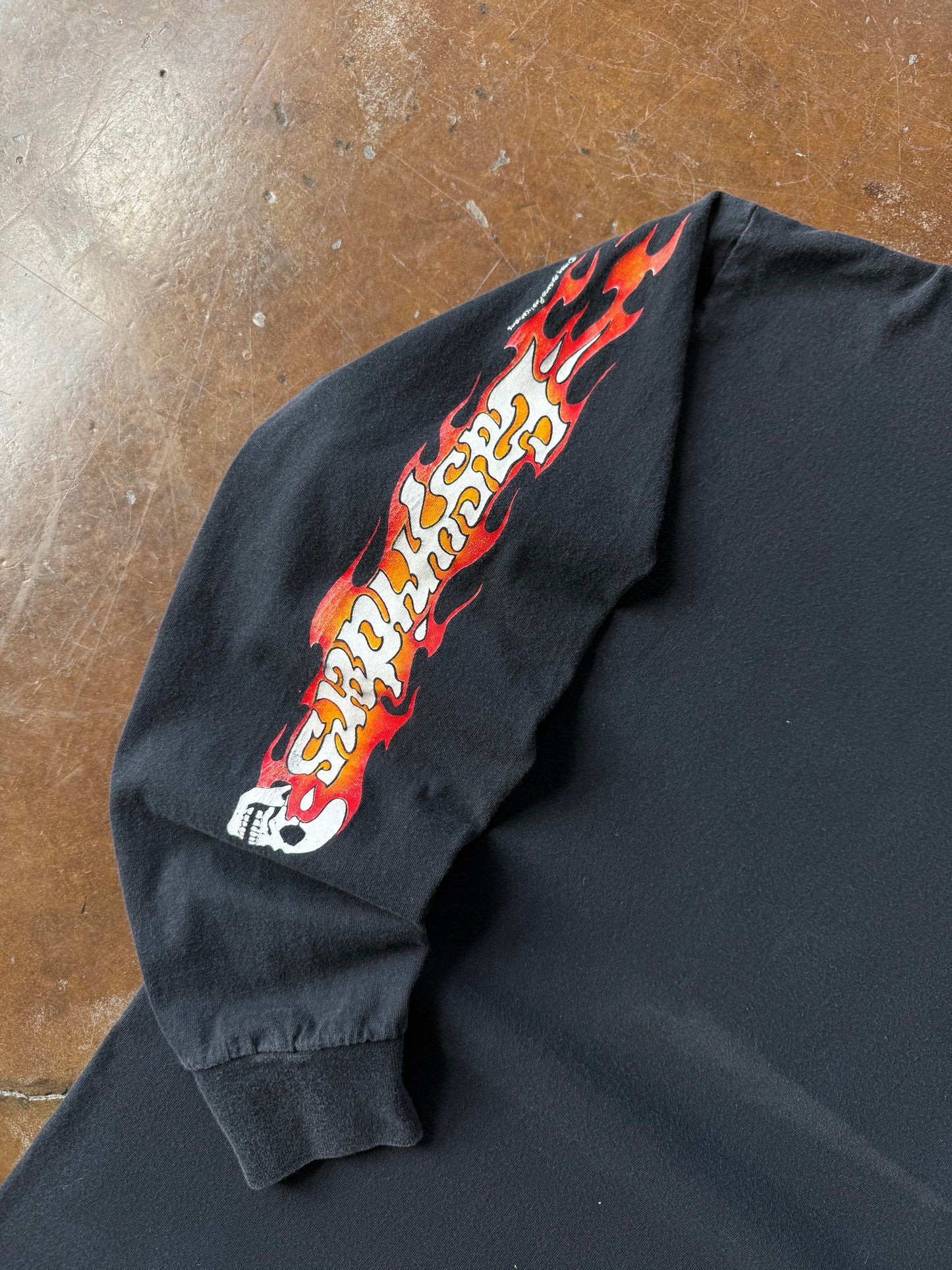 2000s Easyriders "flame skull" longsleeve shirt (XXL)