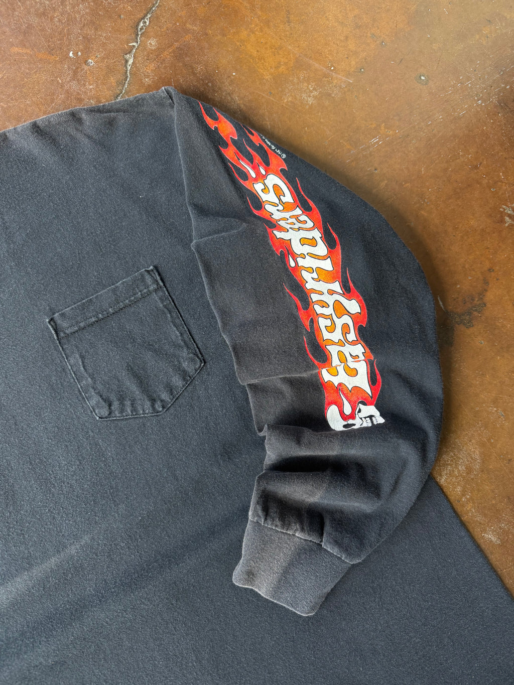 2000s Easyriders "flame skull" longsleeve shirt (XXL)