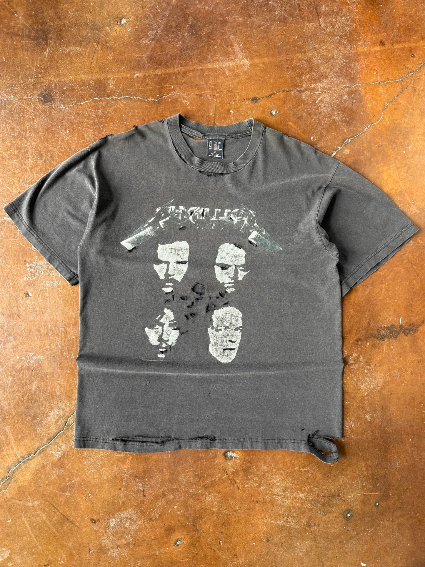1994 faded & distressed Metallica "portrait" shirt (XL)
