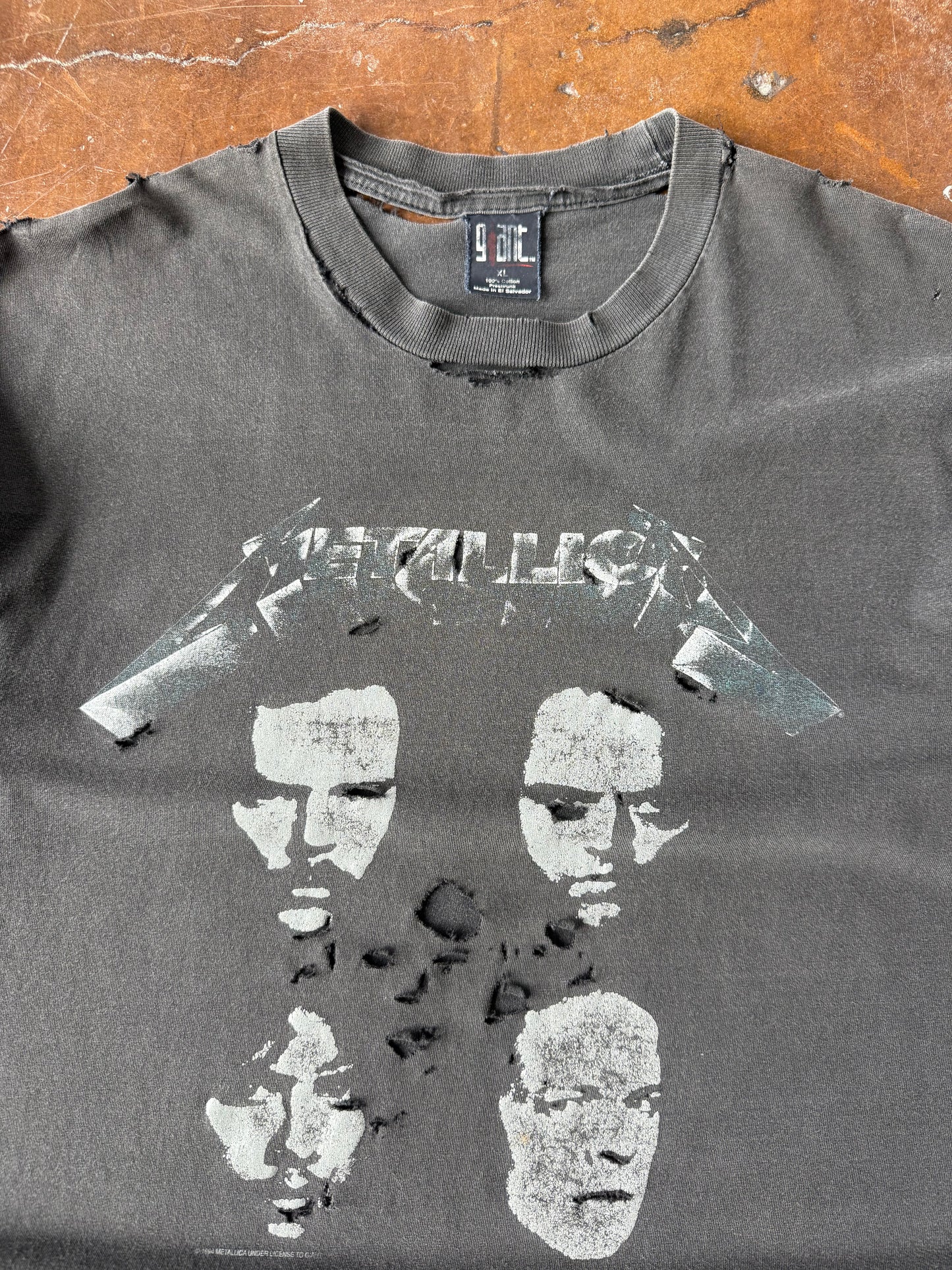 1994 faded & distressed Metallica "portrait" shirt (XL)