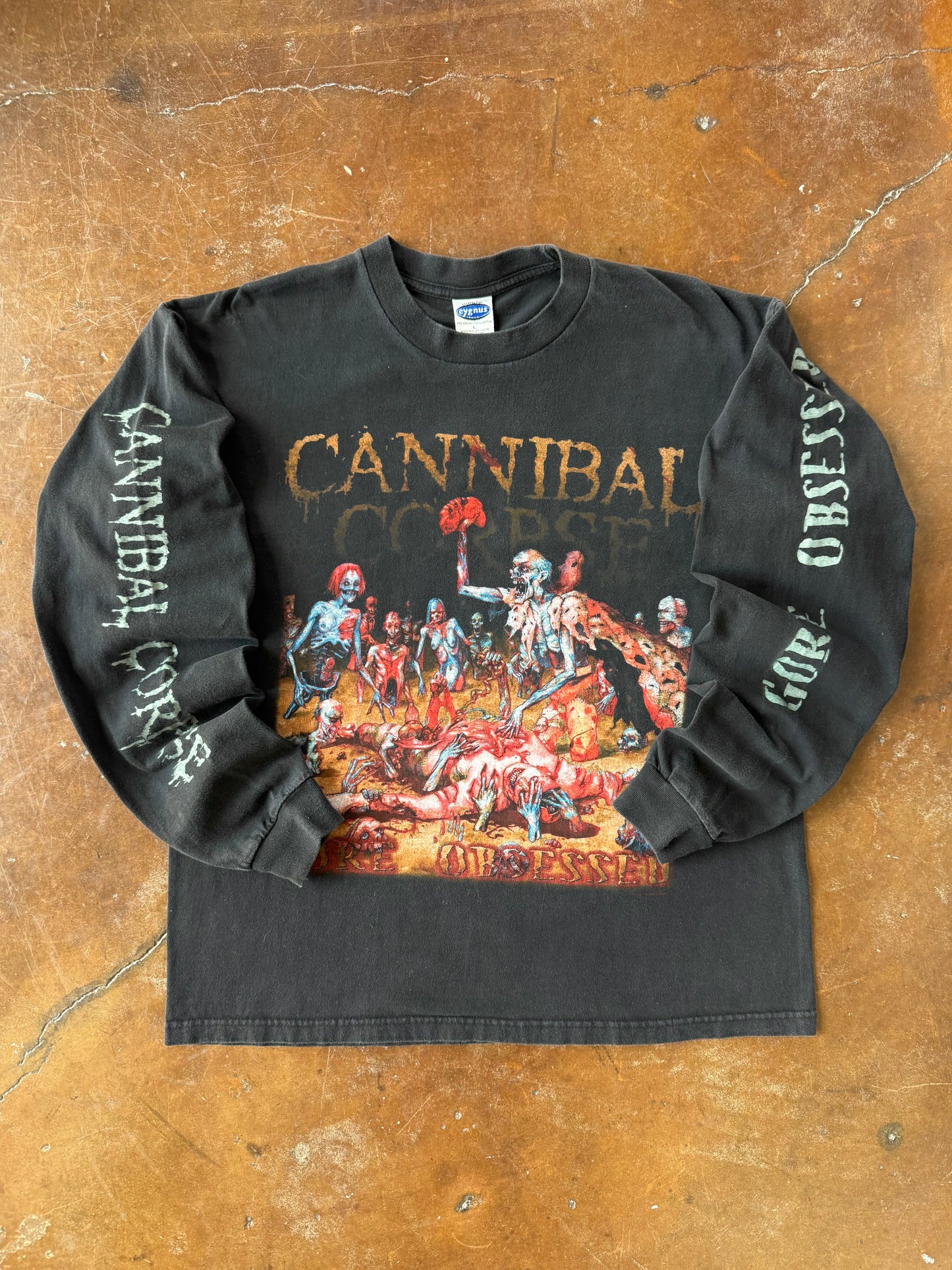 2002 Cannibal Corpse "infesting america" band longsleeve shirt (LARGE)