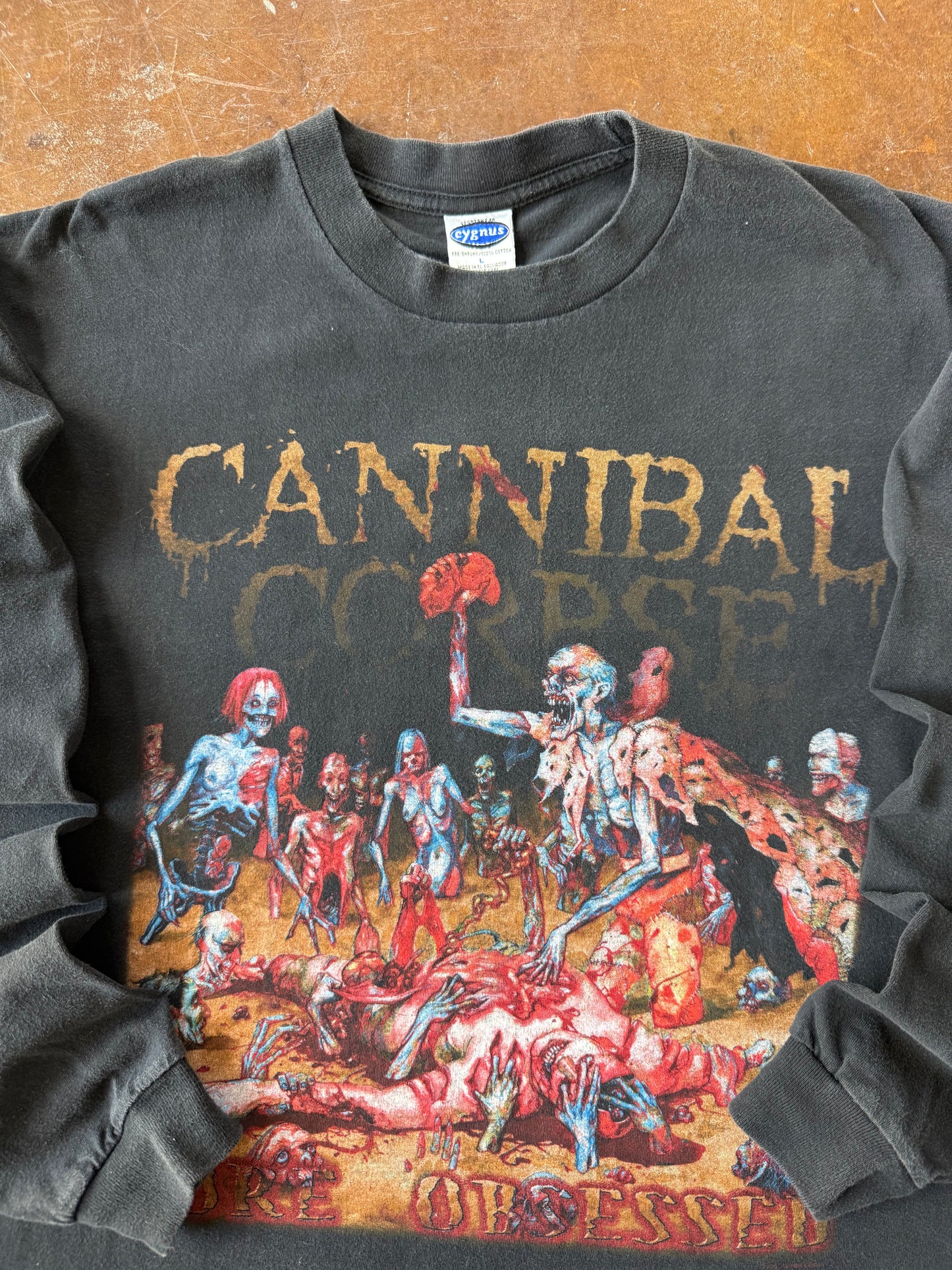 2002 Cannibal Corpse "infesting america" band longsleeve shirt (LARGE)