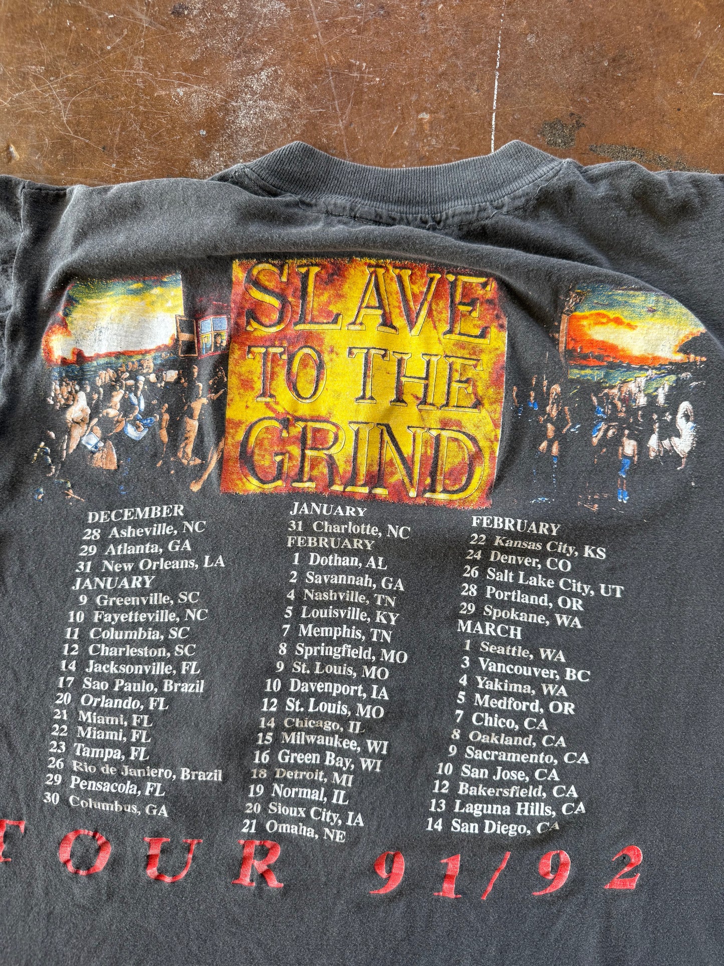 1991 Skid Row "slave to the grind" band tour shirt (XL)