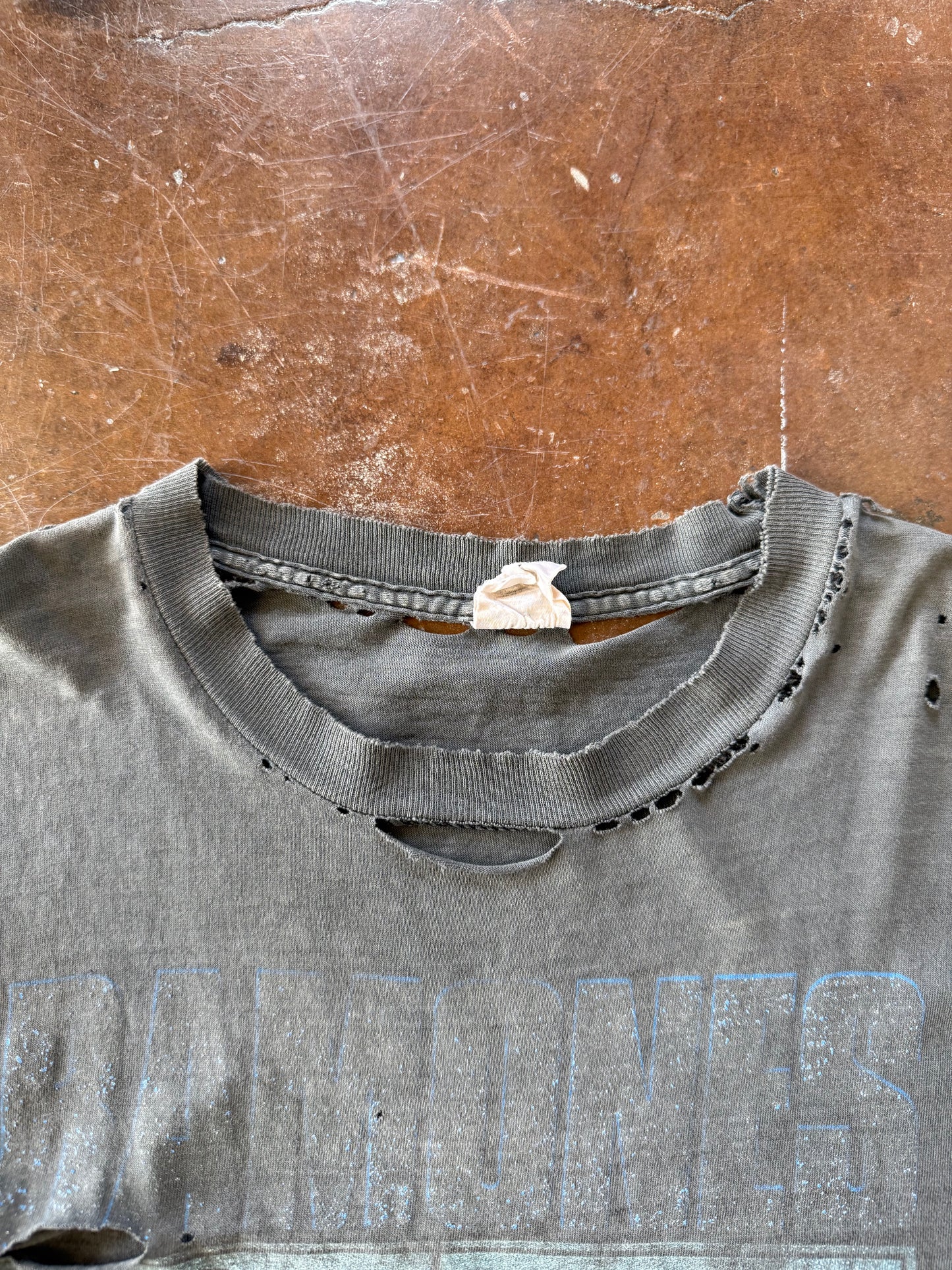 1996 heavily distressed & faded Ramones "adios amigos" tour band shirt (XL)
