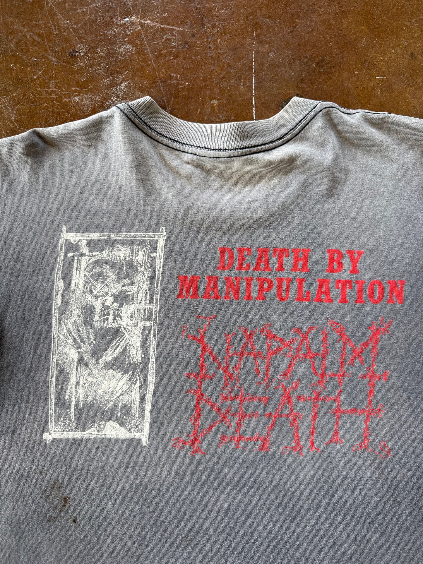 1991 faded Napalm Death "death by manipulation" band shirt (XL)
