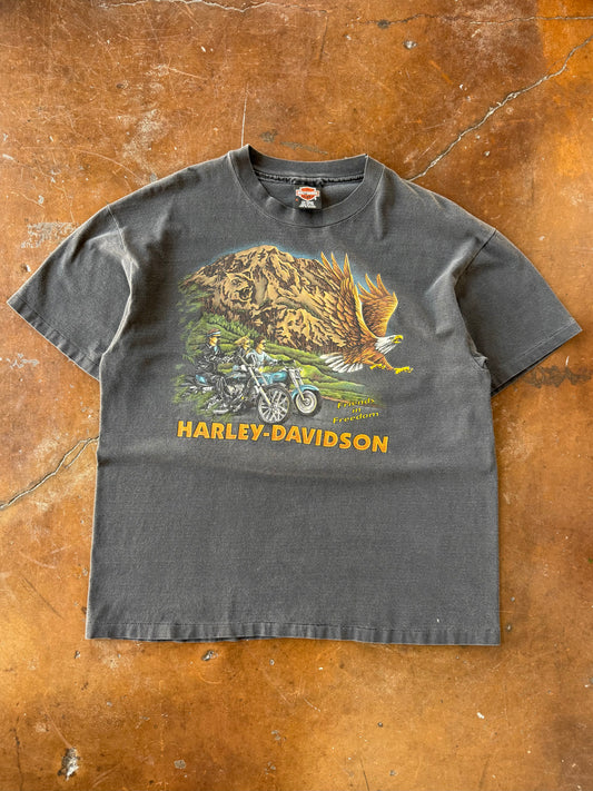 90s lightly faded Harley Davidson "bear mountain" biker shirt (XL)
