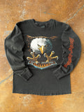 80s Harley Davidson "eagle logo" 3D emblem longsleeve shirt (LARGE)