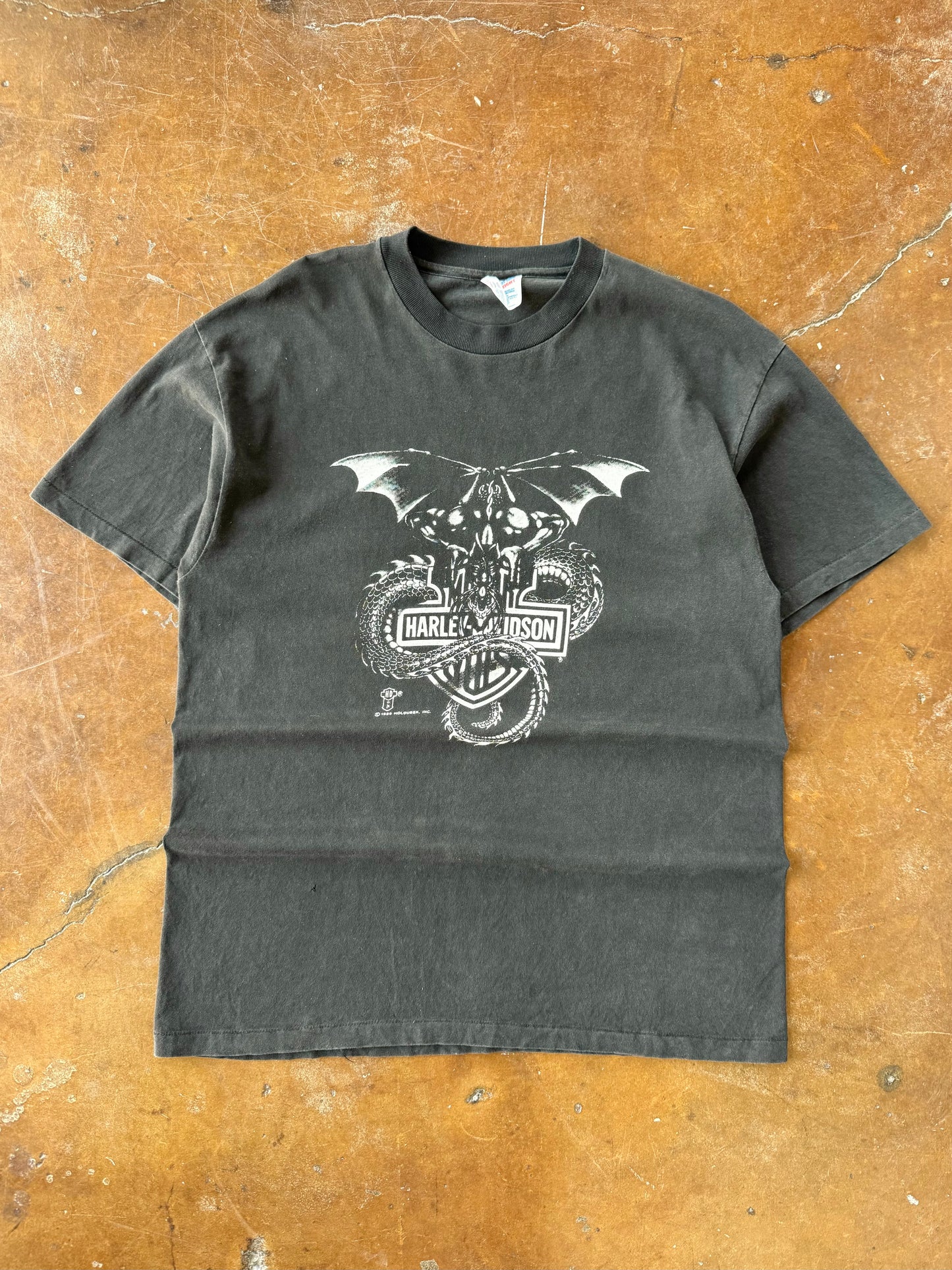 1989 Harley Davidson "gargoyle" biker shirt (LARGE)