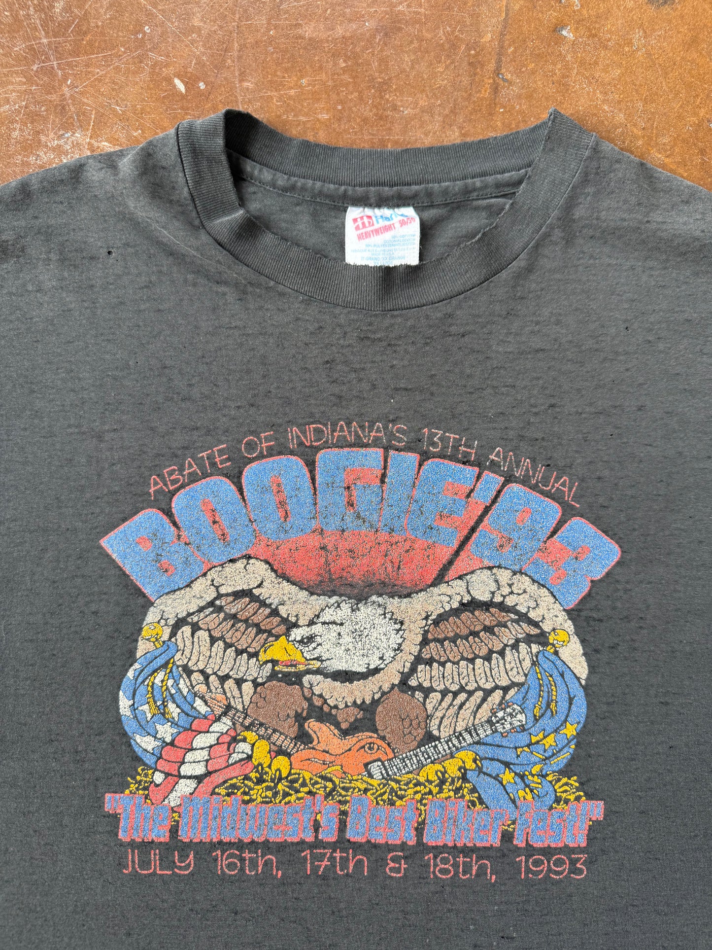 1993 Biker eagle "boogie fest" shirt (XXL)