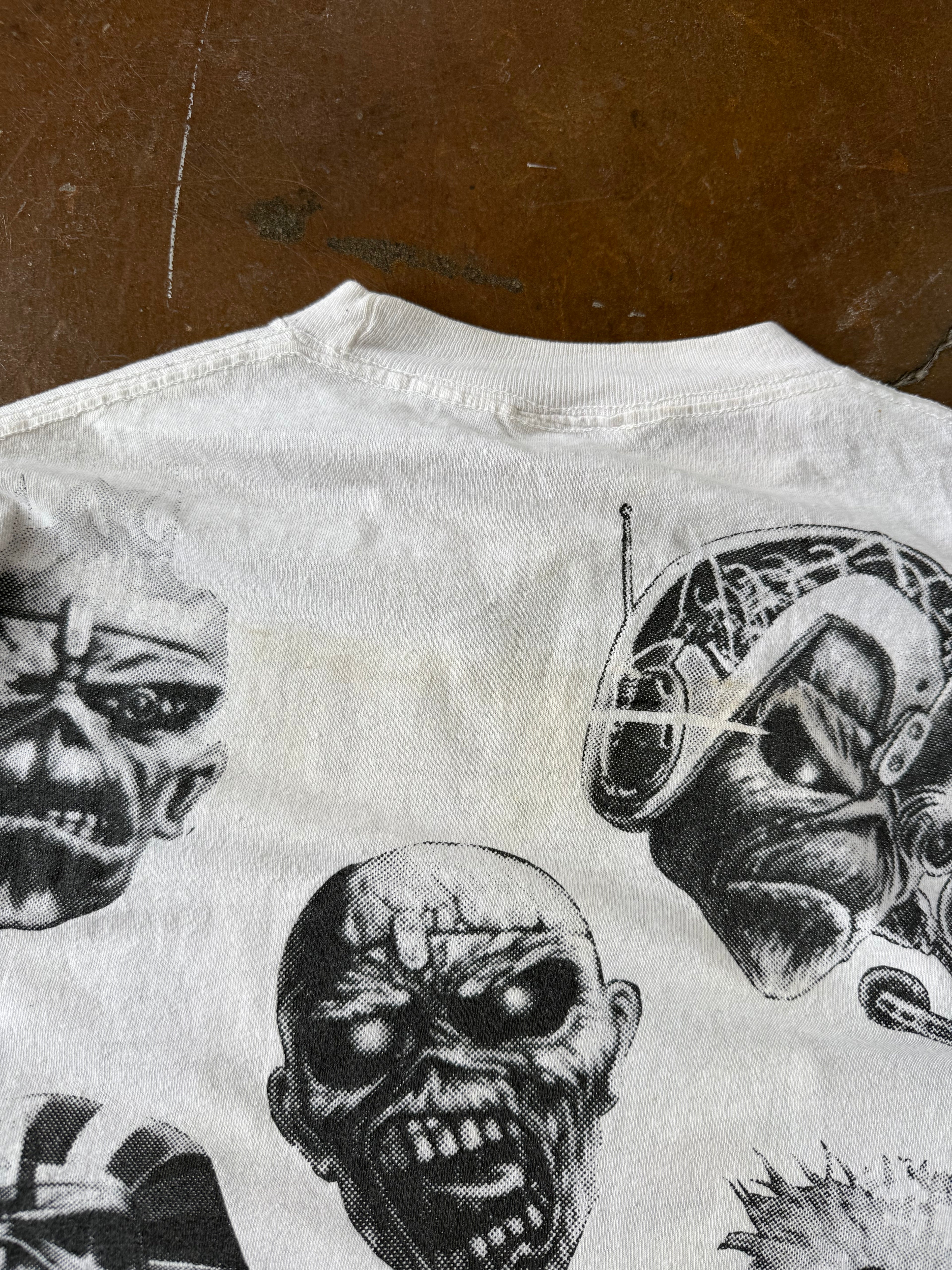 1991 Iron Maiden all over print band shirt (LARGE)