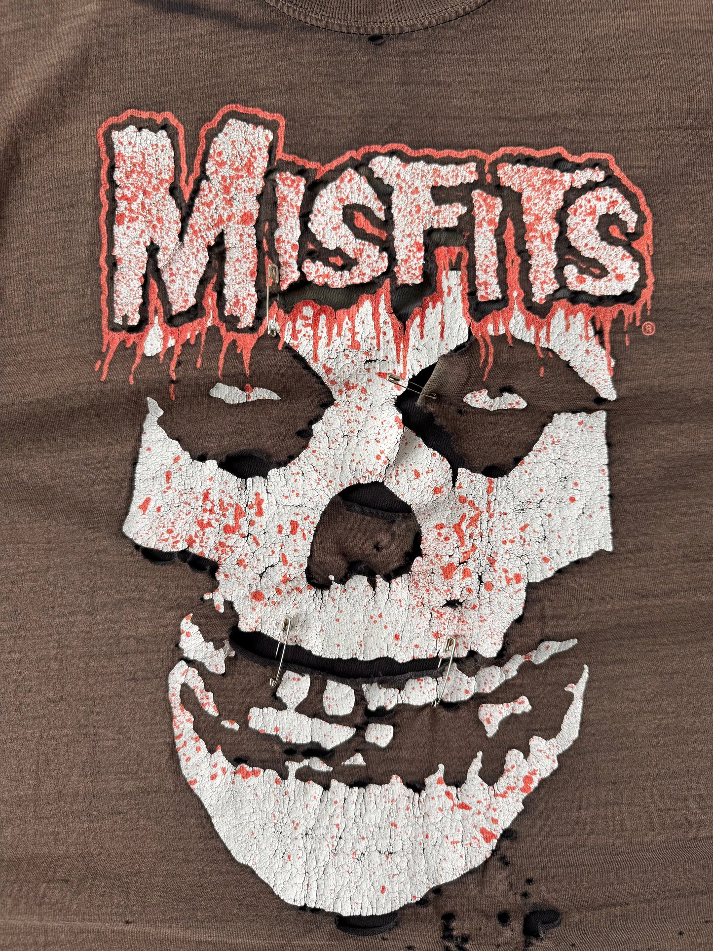 2000s faded & distressed Misfits "blood ghost fiend" shirt (XL)