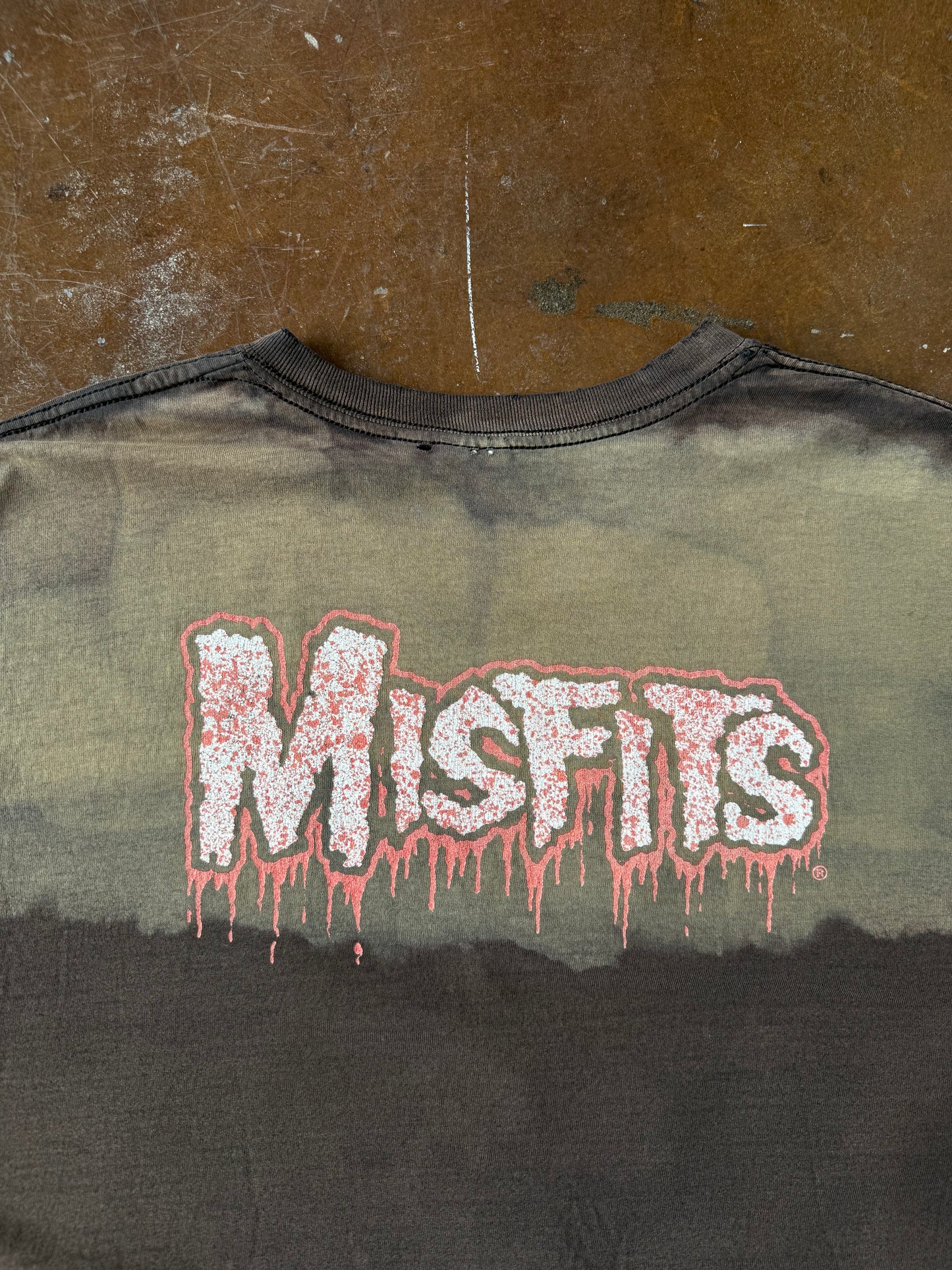 2000s faded & distressed Misfits "blood ghost fiend" shirt (XL)