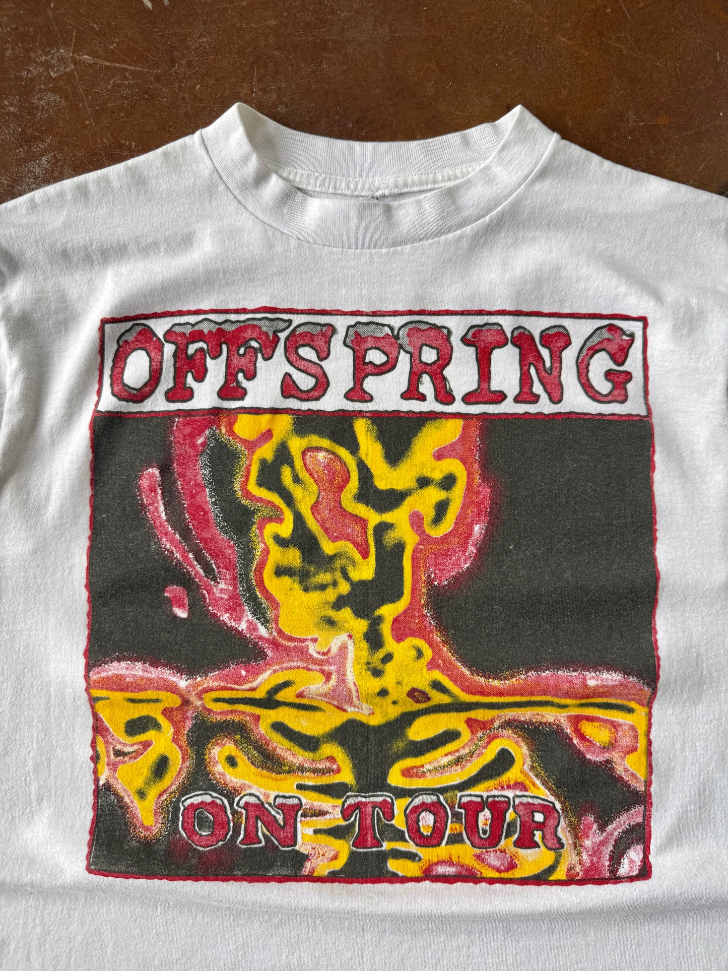 90s Offspring "on tour" parking lot boot shirt (LARGE)
