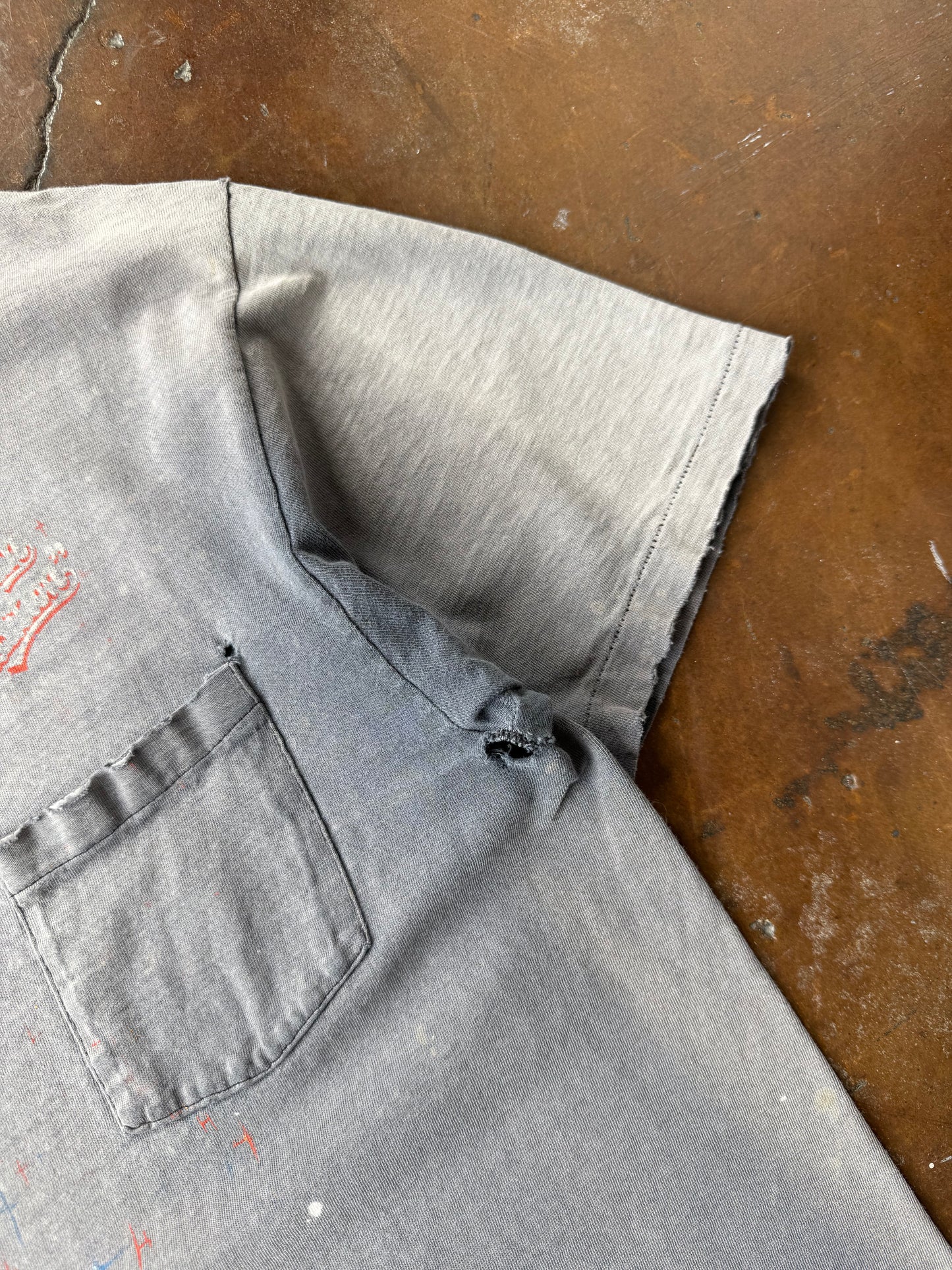 80s faded & lightly distressed Harley Davidson "shield" pocket shirt (XL)