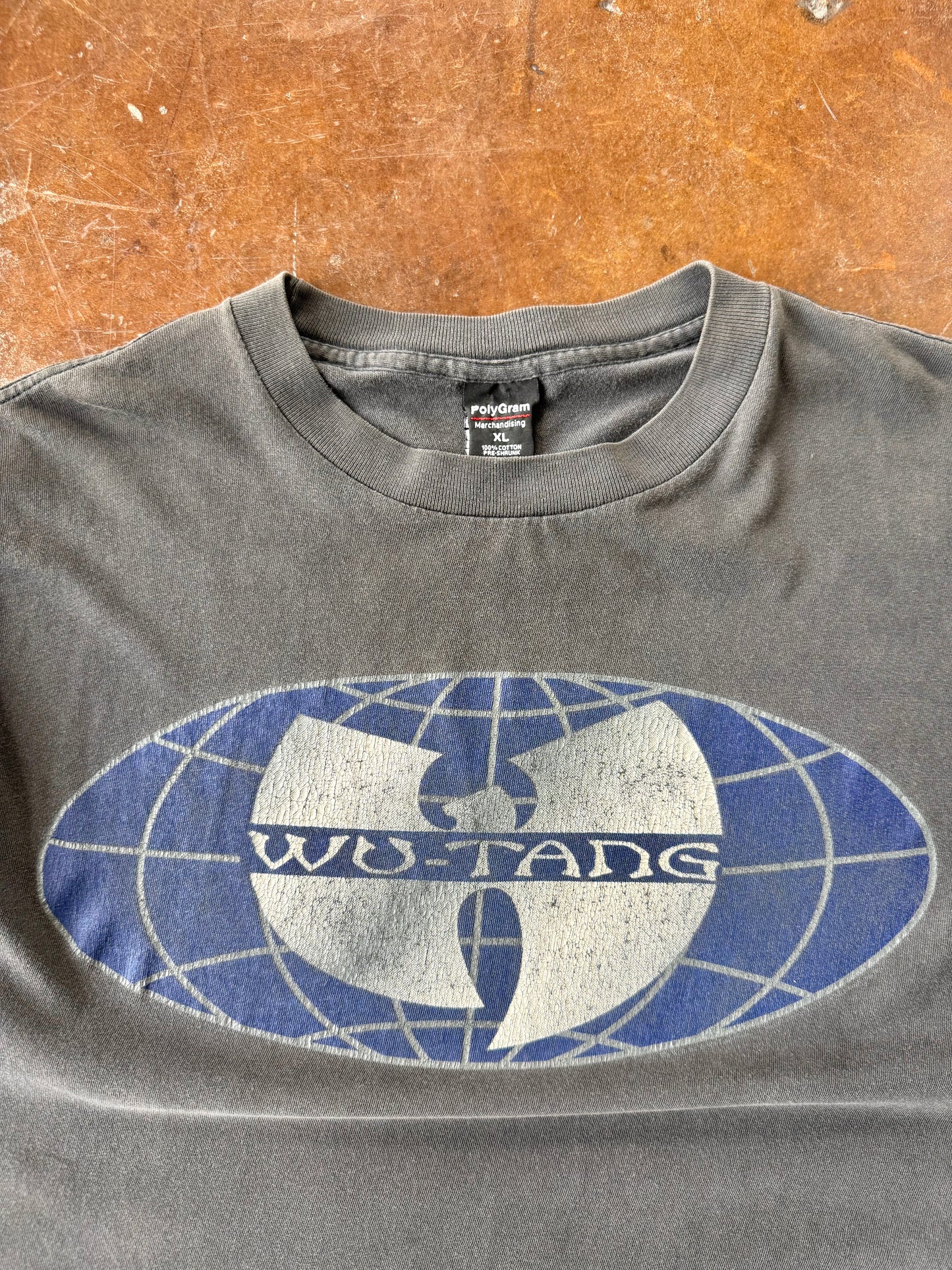 1997 faded Wu-Tang Clan "globe" rap shirt (XL)