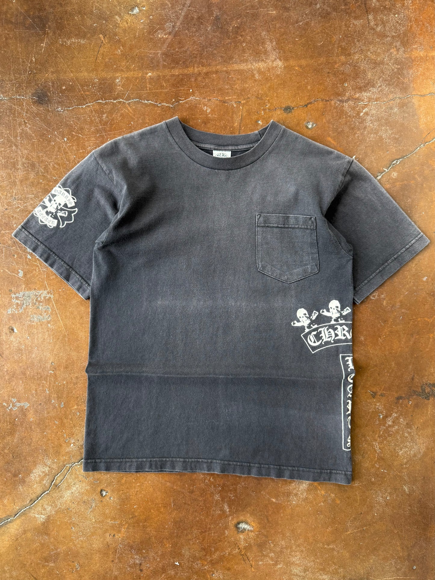 90s lightly faded Chrome Hearts "foti" pocket shirt (MEDIUM)