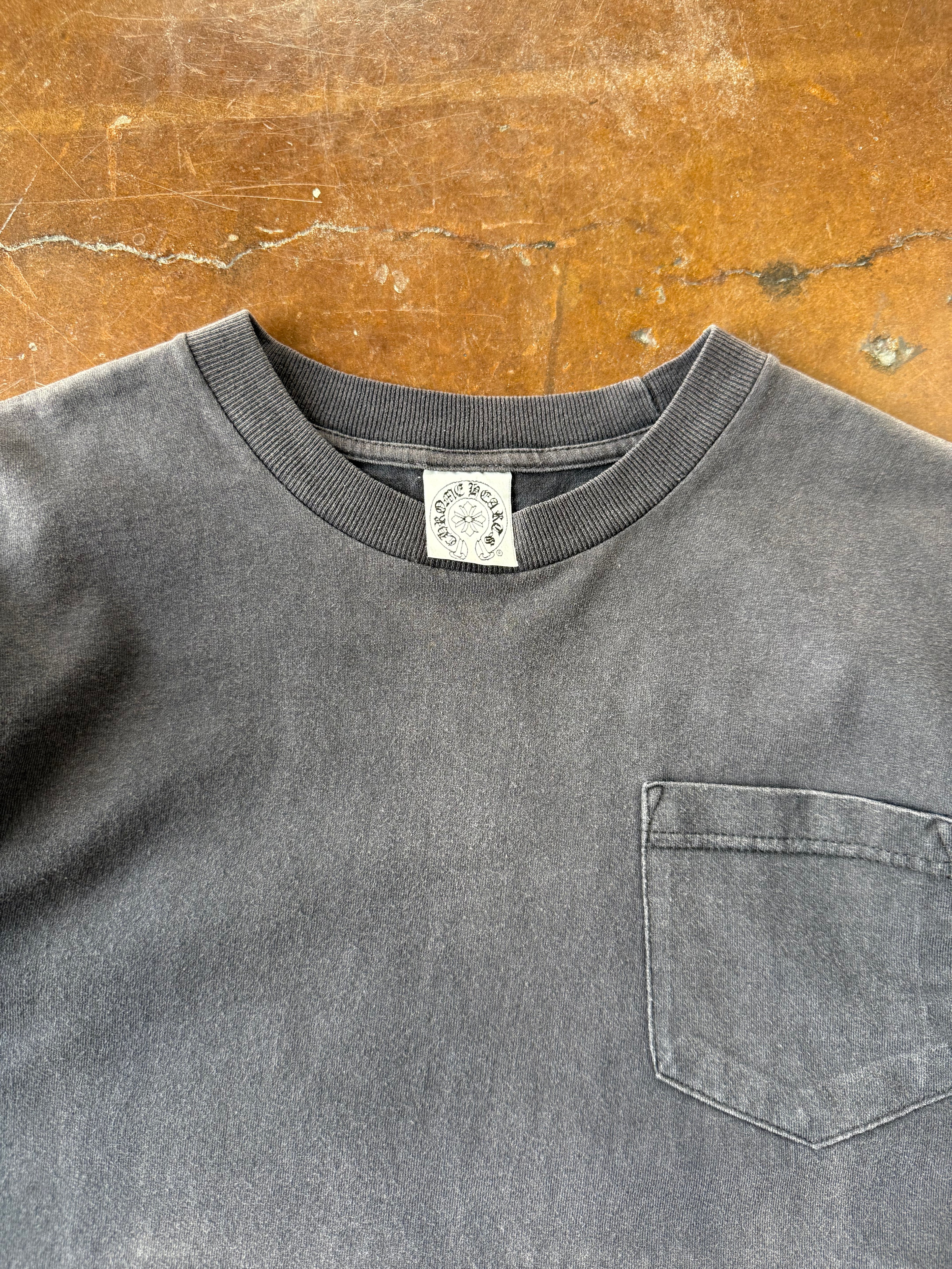 90s lightly faded Chrome Hearts "foti" pocket shirt (MEDIUM)
