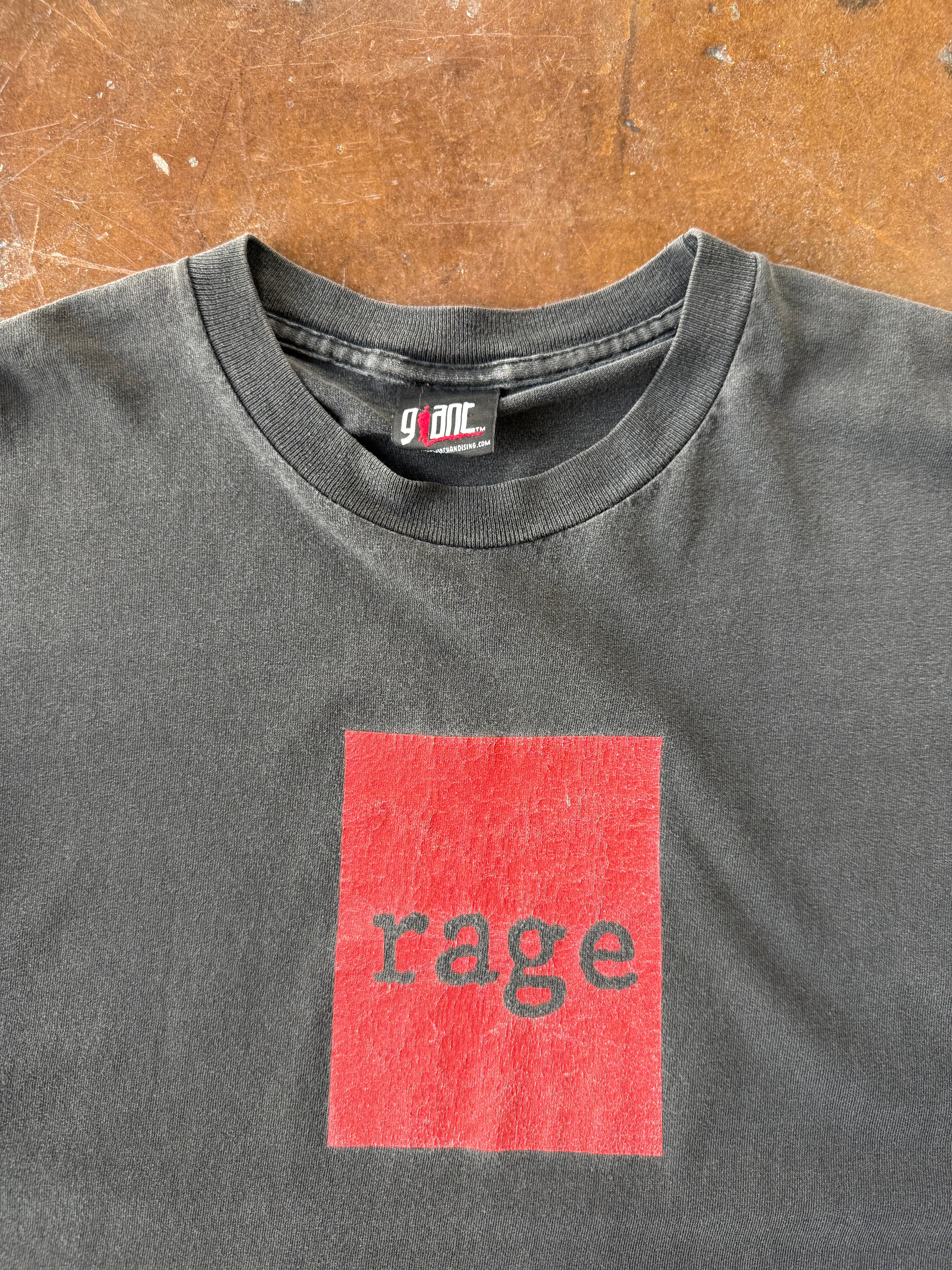 90s lightly faded Rage Against the Machine "guerilla radio" band shirt (XL)