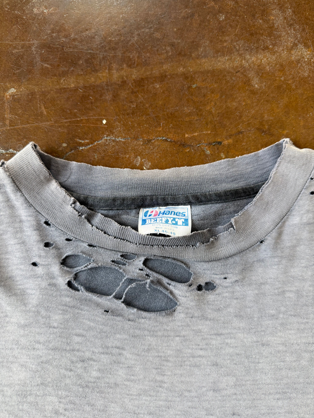80s faded & distressed Harley Davidson "real steel" biker longsleeve shirt (XL)
