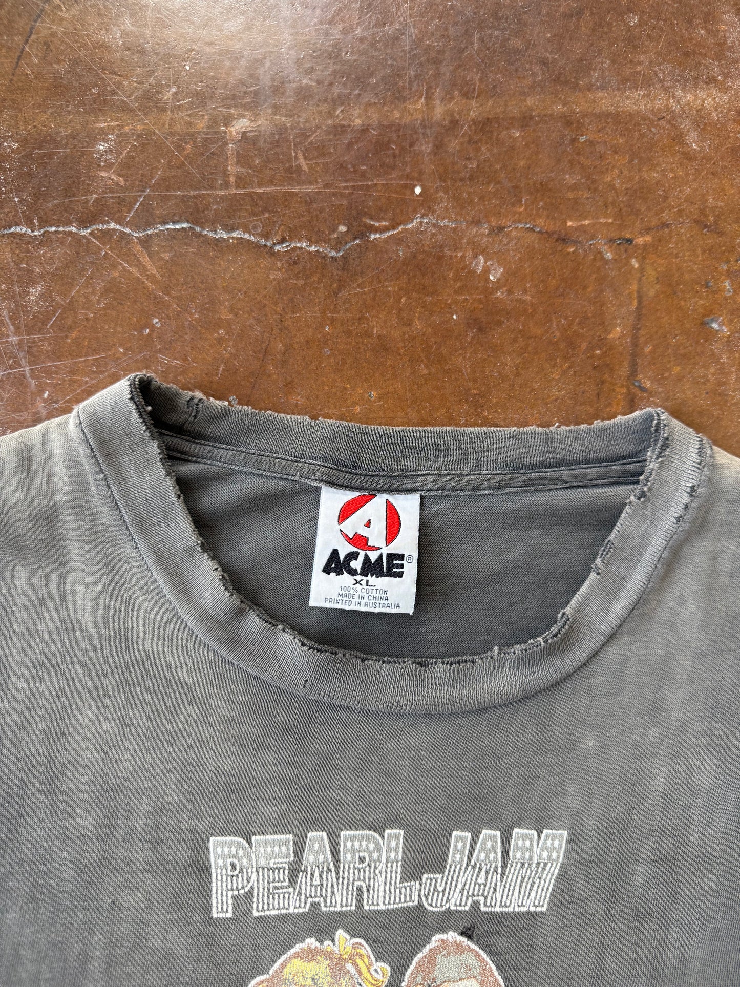 90s faded Pearl Jam "two-headed child" band shirt (XL)