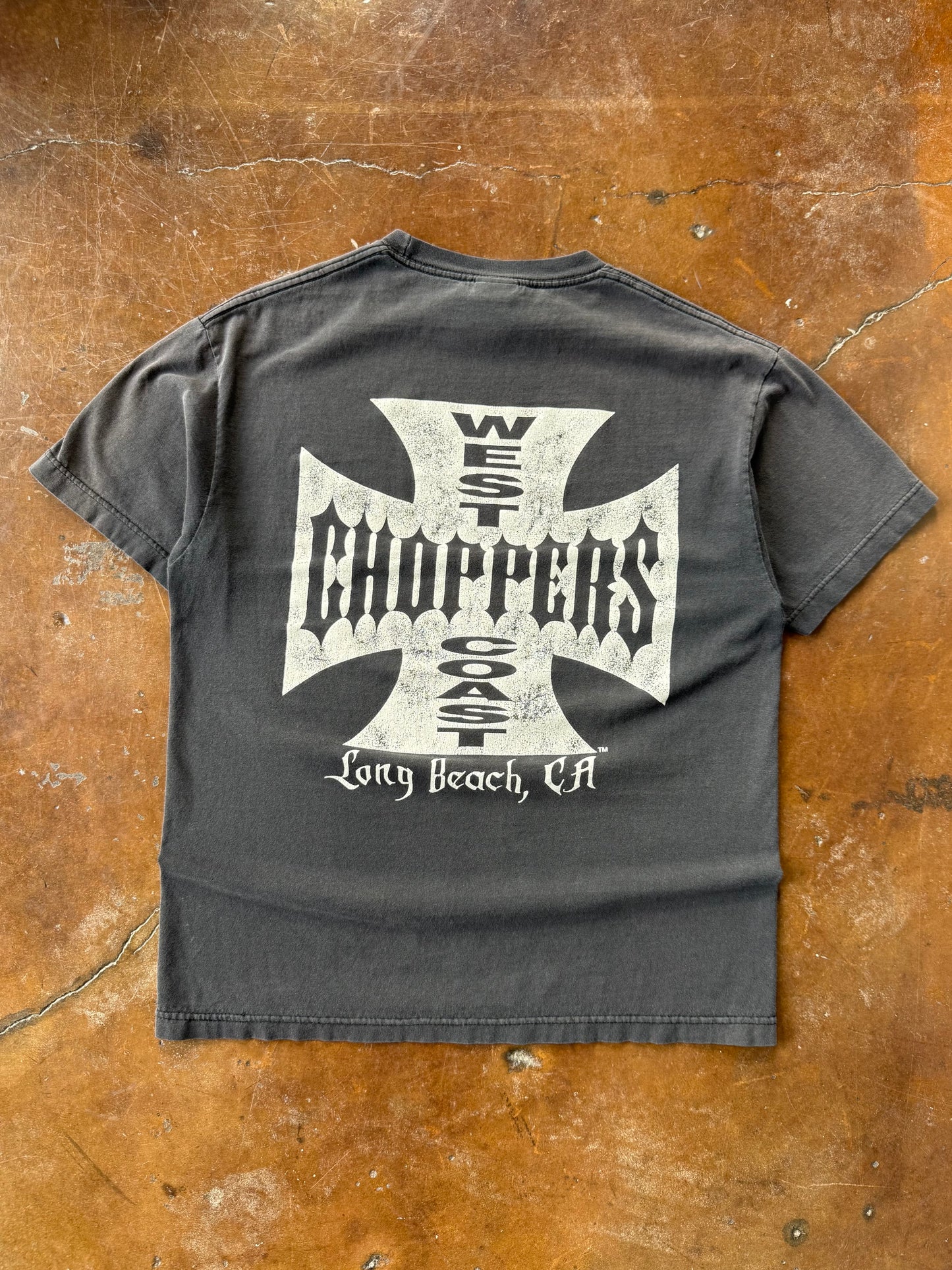 2000s West Coast Choppers "logo" biker shirt (LARGE)