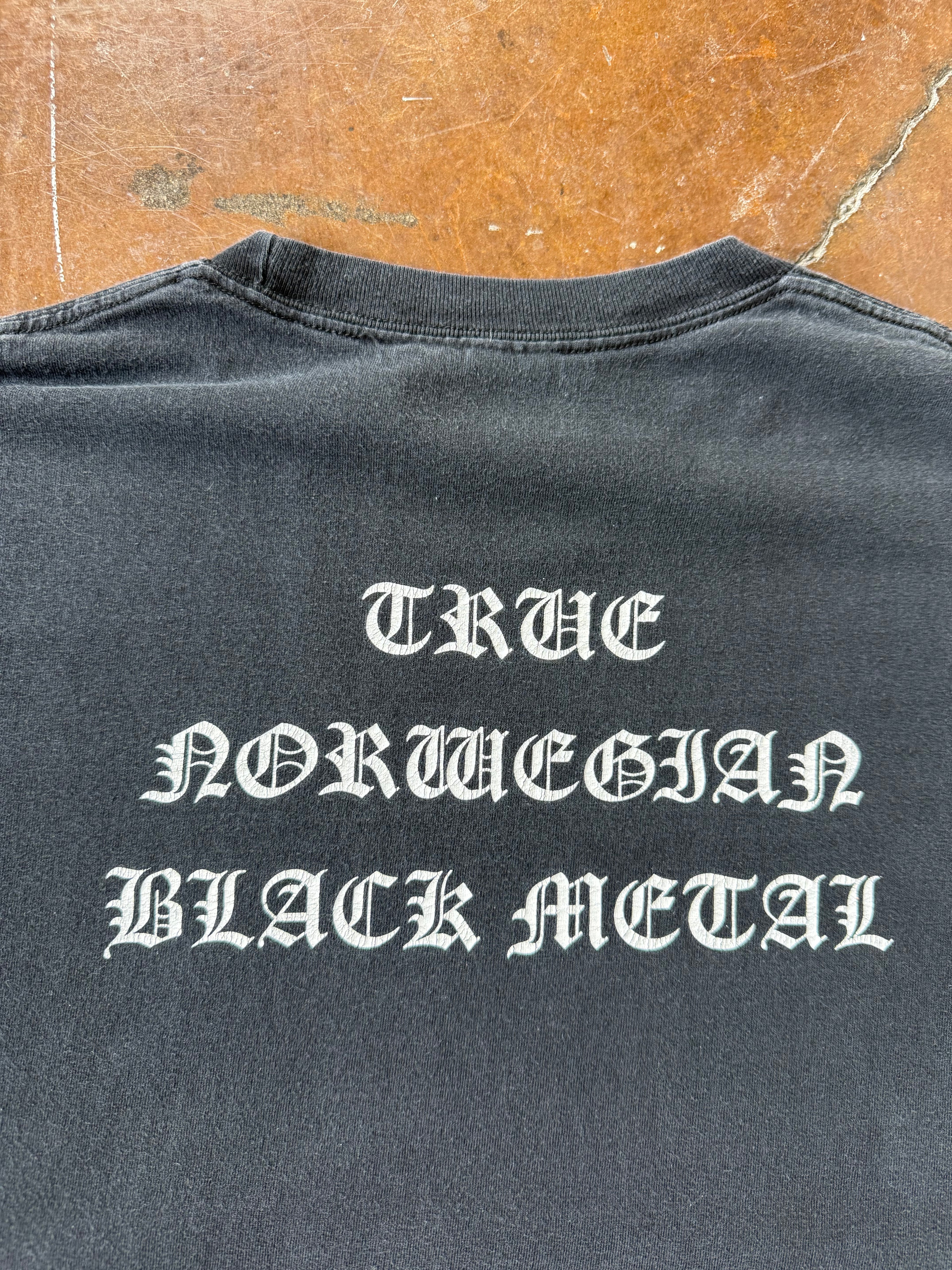 2000s Dark Throne "true norwegian black metal" band shirt (XL)