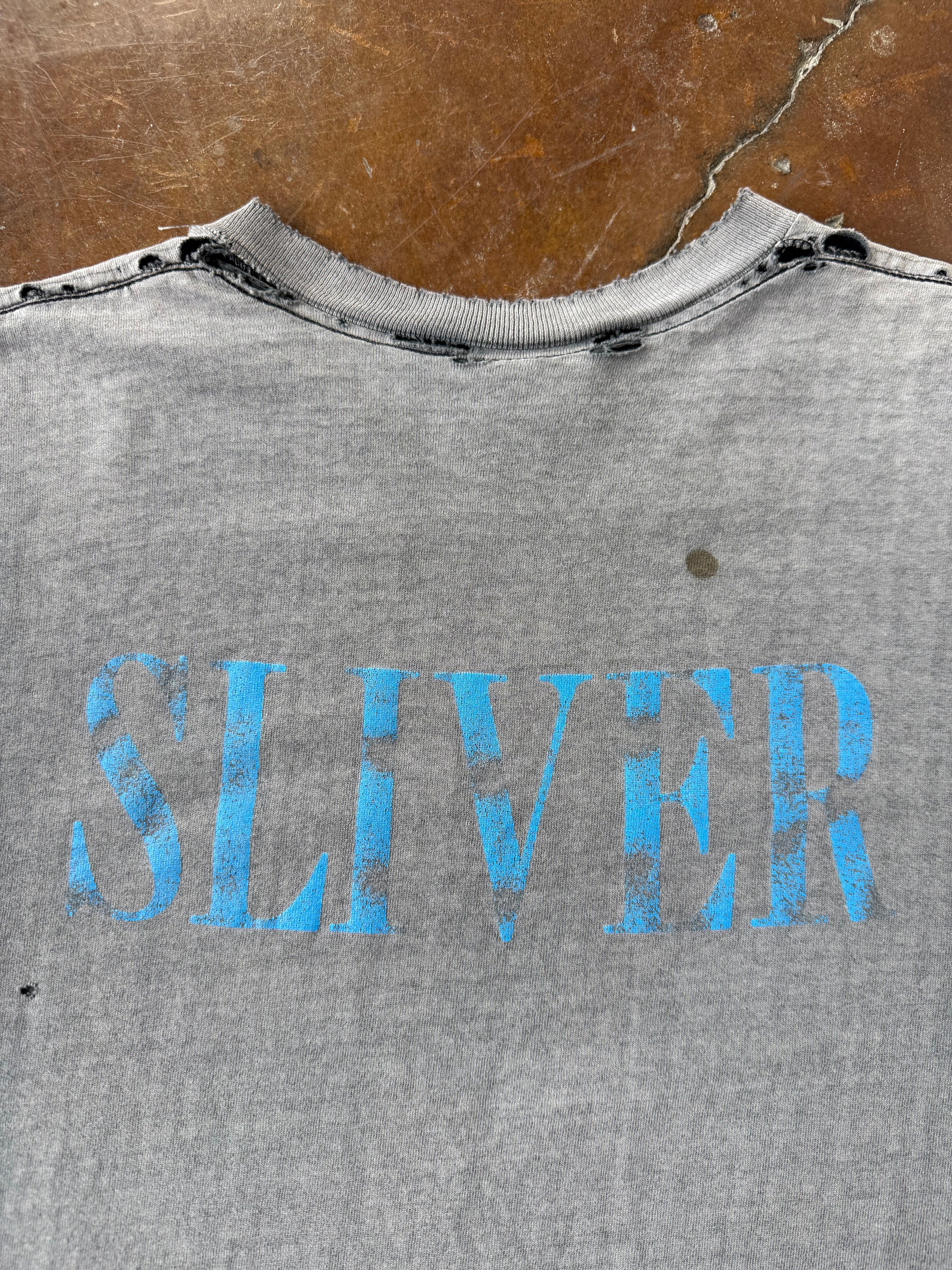 90s faded & distressed Nirvana "sliver" band shirt (LARGE)