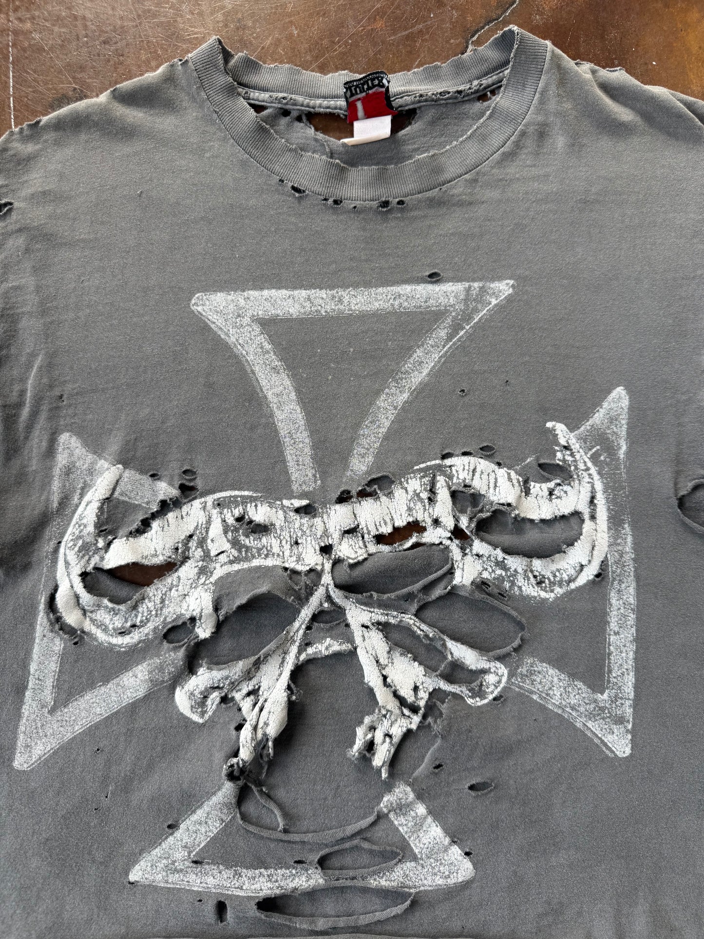 90s faded & heavily distressed Danzig "thrall-demonsweatlie" band shirt (XL)