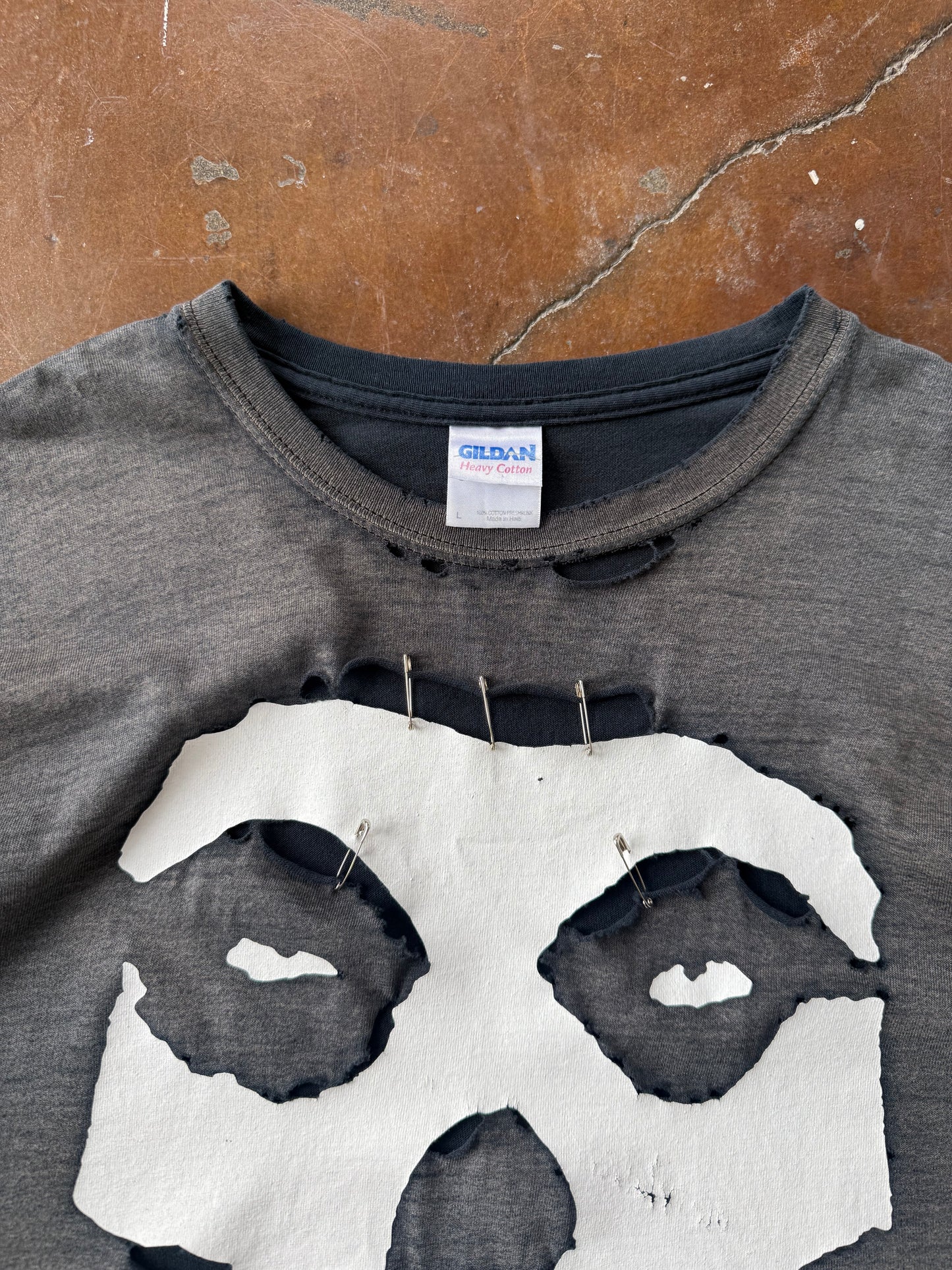 2009 faded & distressed Misfits "ghost fiend" band shirt (LARGE)