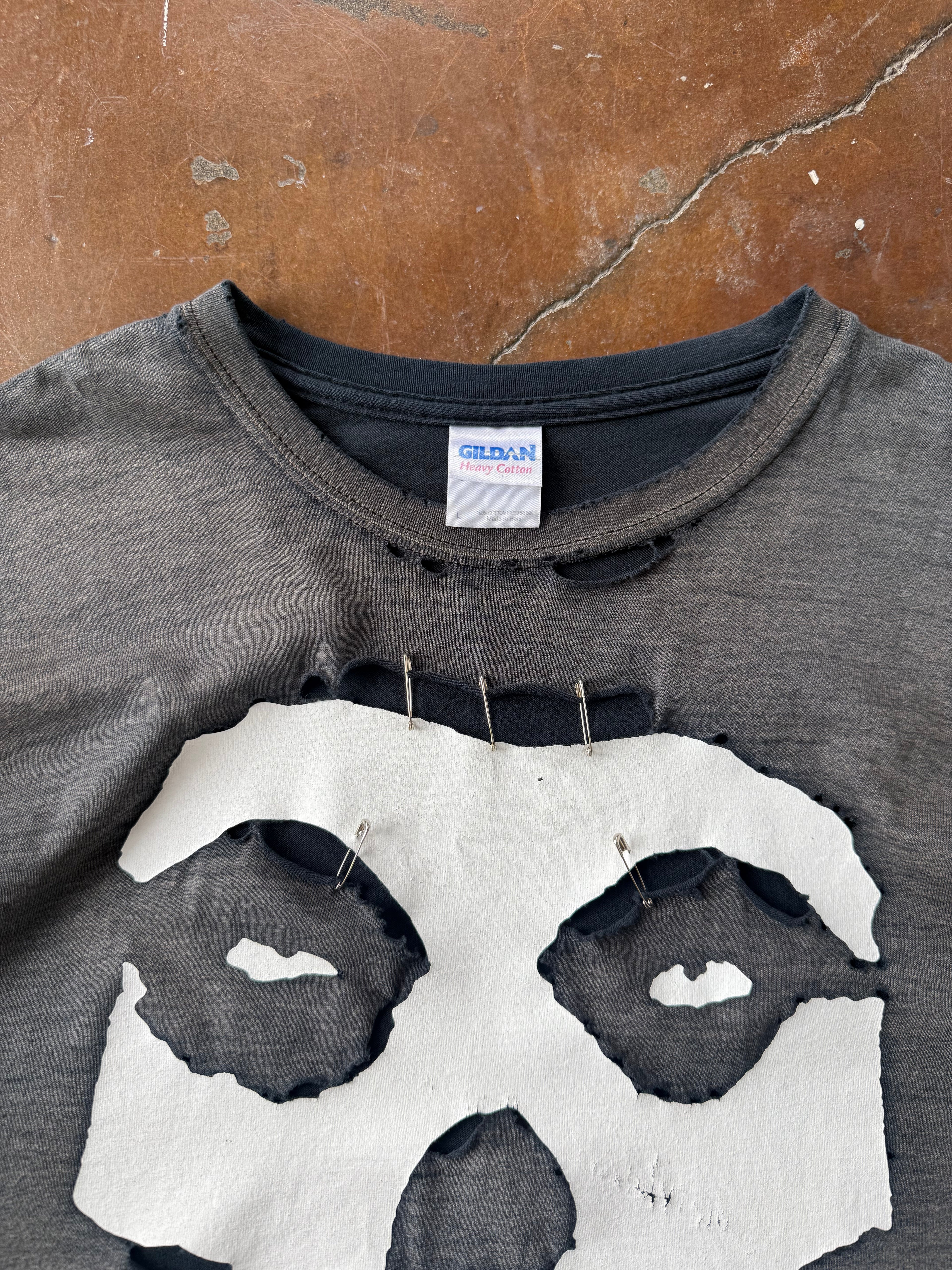 2009 faded & distressed Misfits "ghost fiend" band shirt (LARGE)