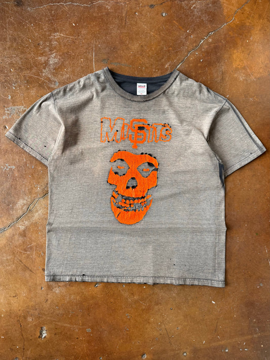 2000s faded & distressed Misfits "orange ghost fiend" band shirt (XL)
