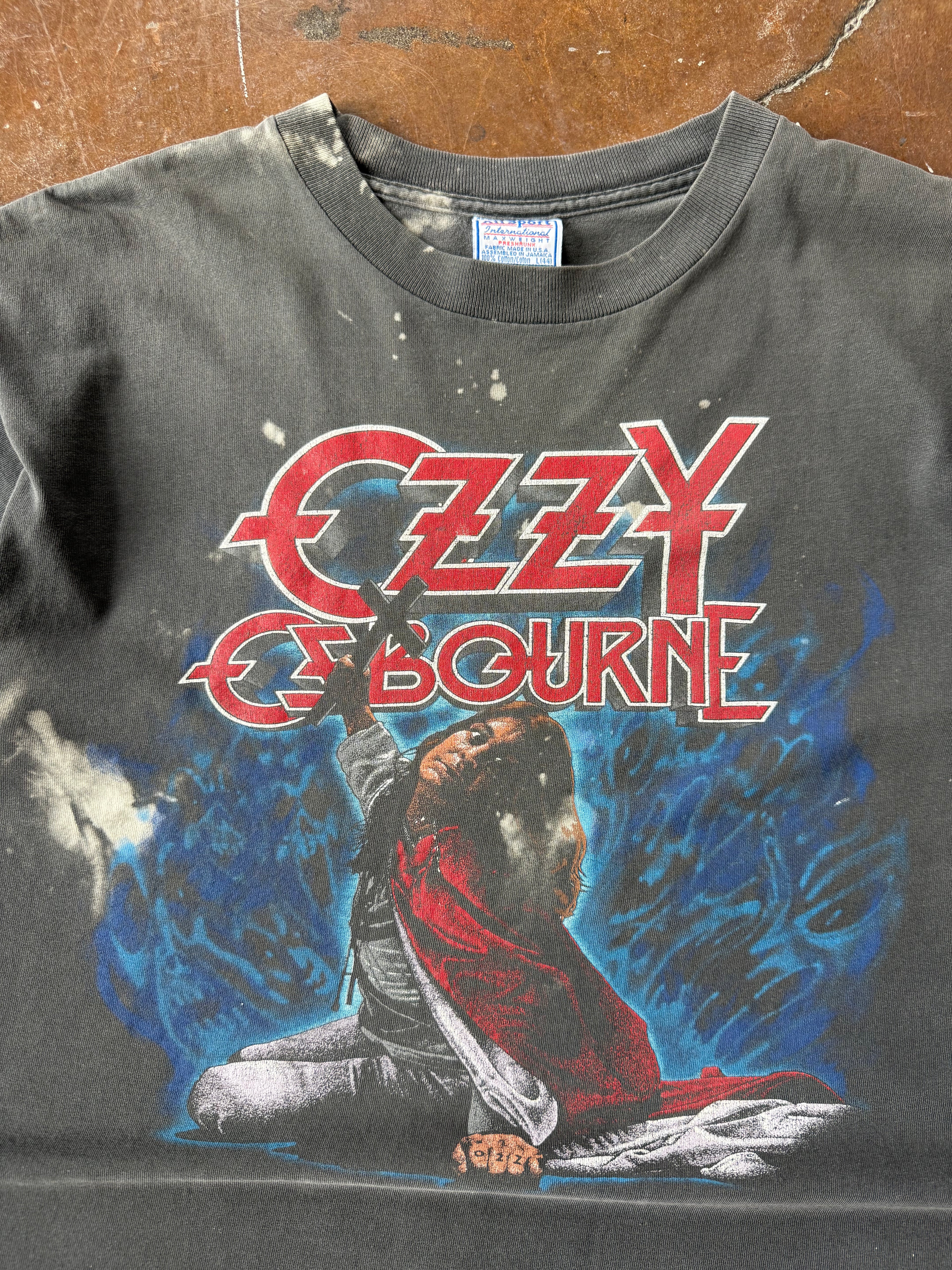 90s faded Ozzy Osbourne "blizzard of oz" band shirt (LARGE)