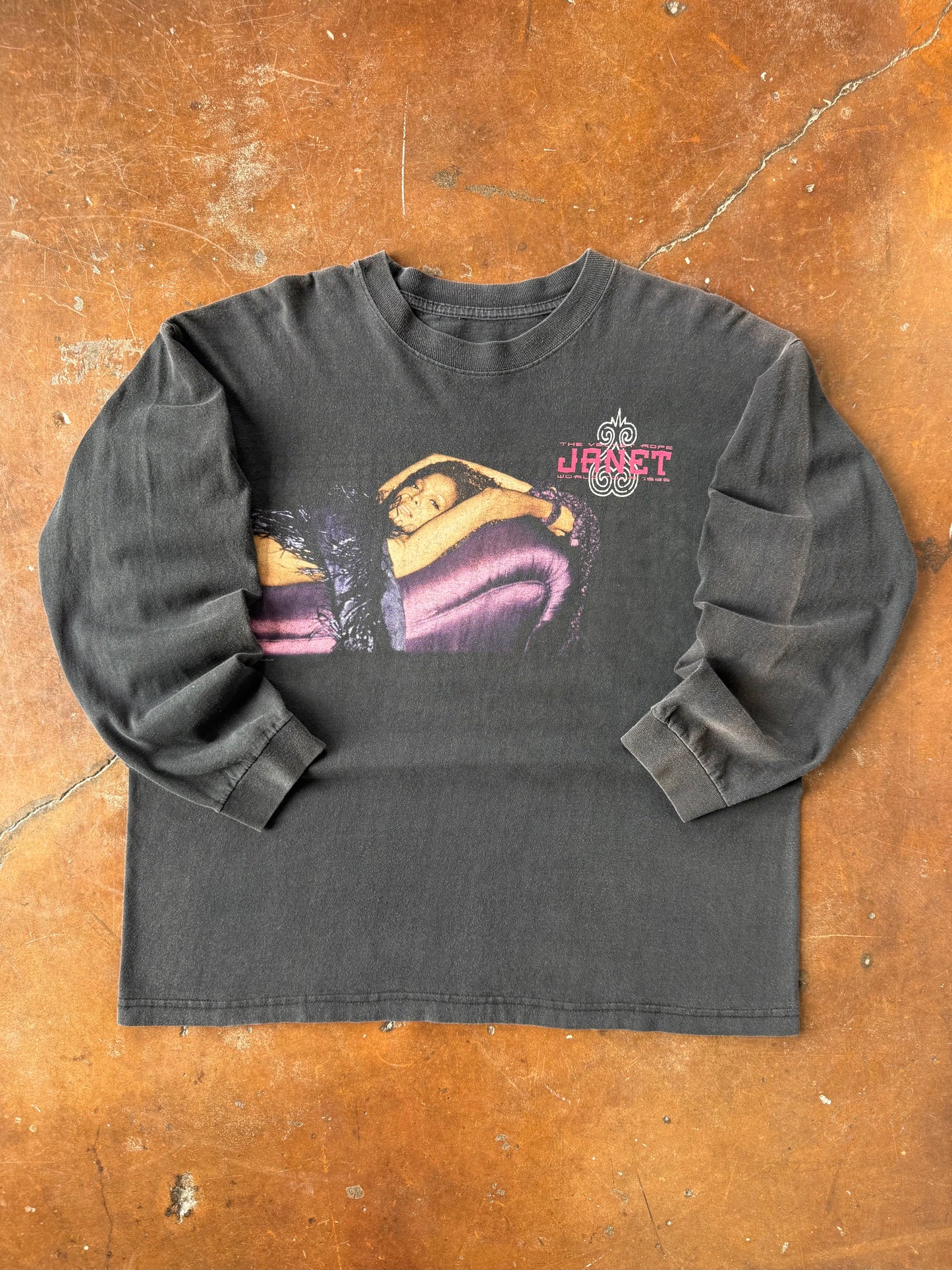 1998 Janet Jackson "velvet tour" world tour longsleeve shirt (XL)