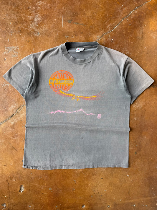 80s faded Harley Davidson "eagle flight" biker shirt (XL)