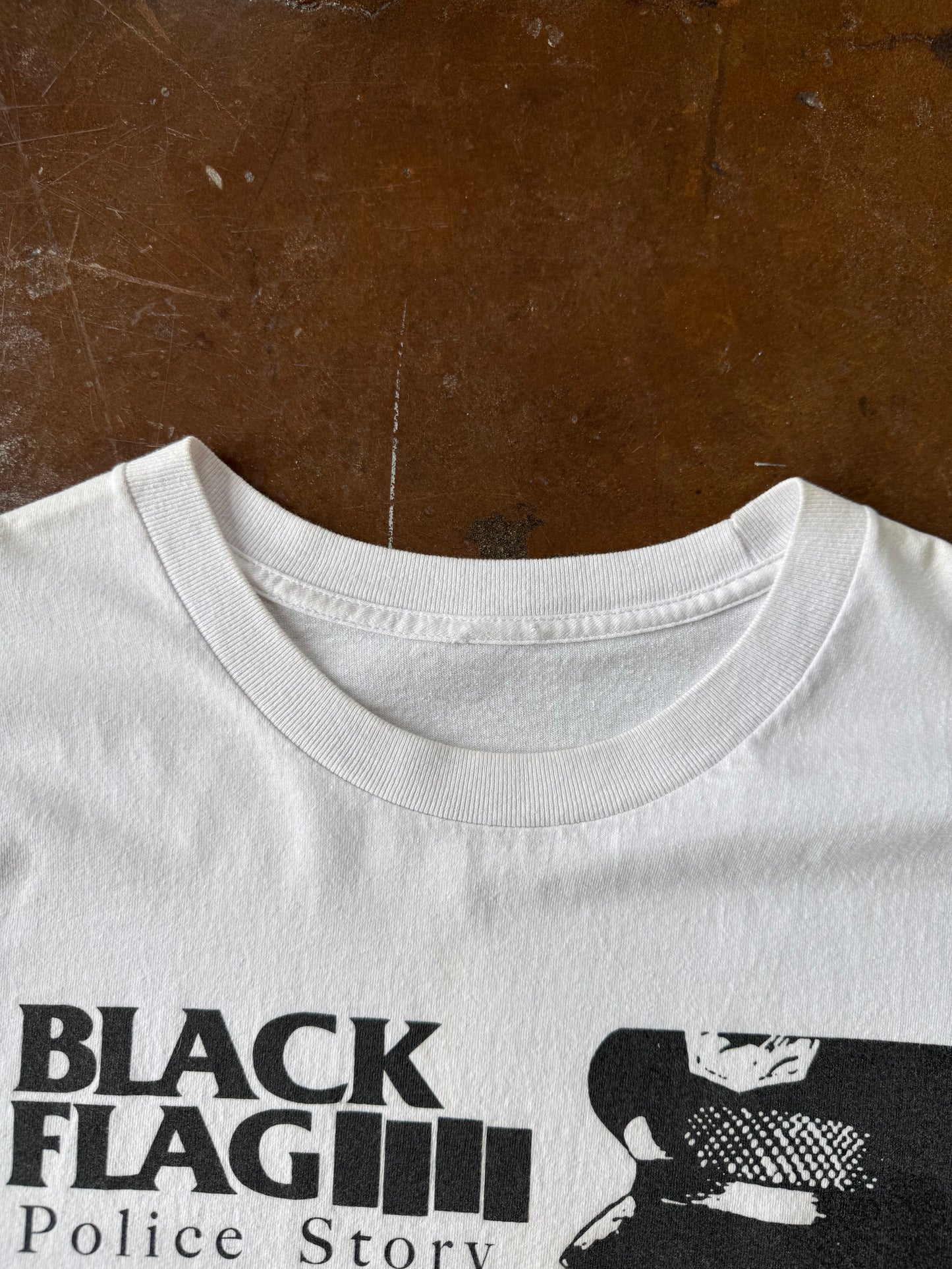 90s Black Flag "police story" band shirt (XL)