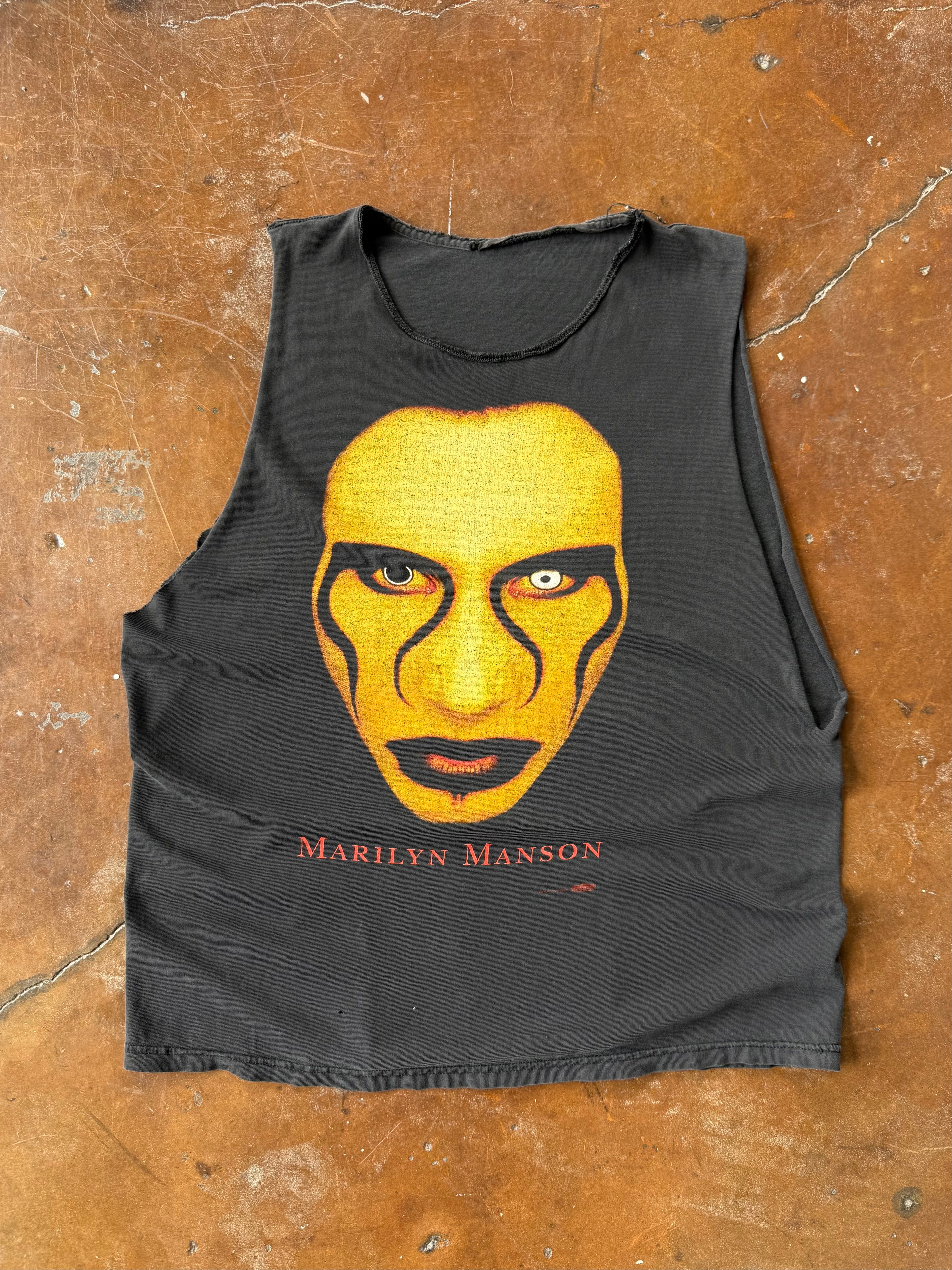 1997 Marilyn Manson "sex is dead" cut-off shirt (LARGE)