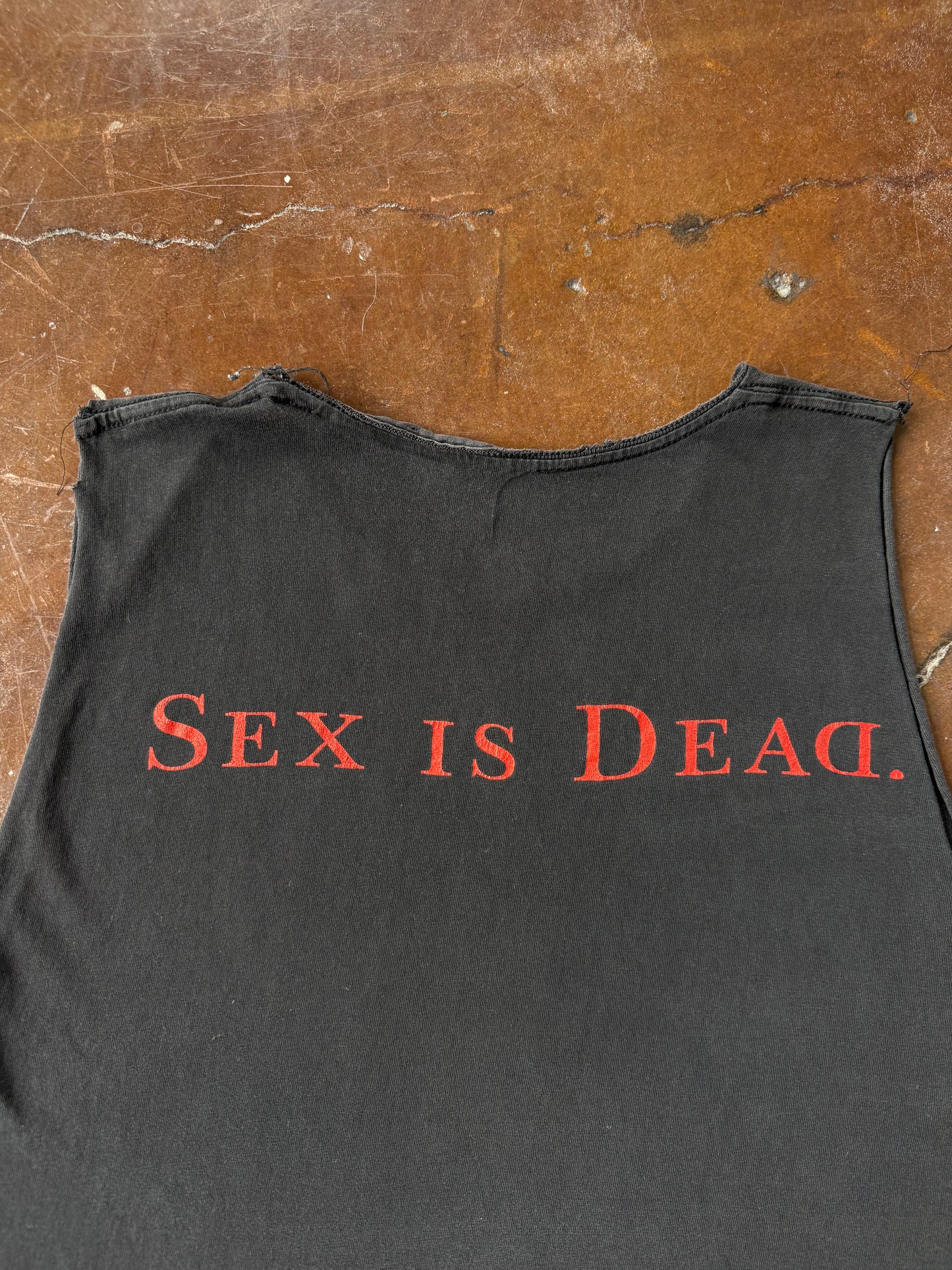 1997 Marilyn Manson "sex is dead" cut-off shirt (LARGE)
