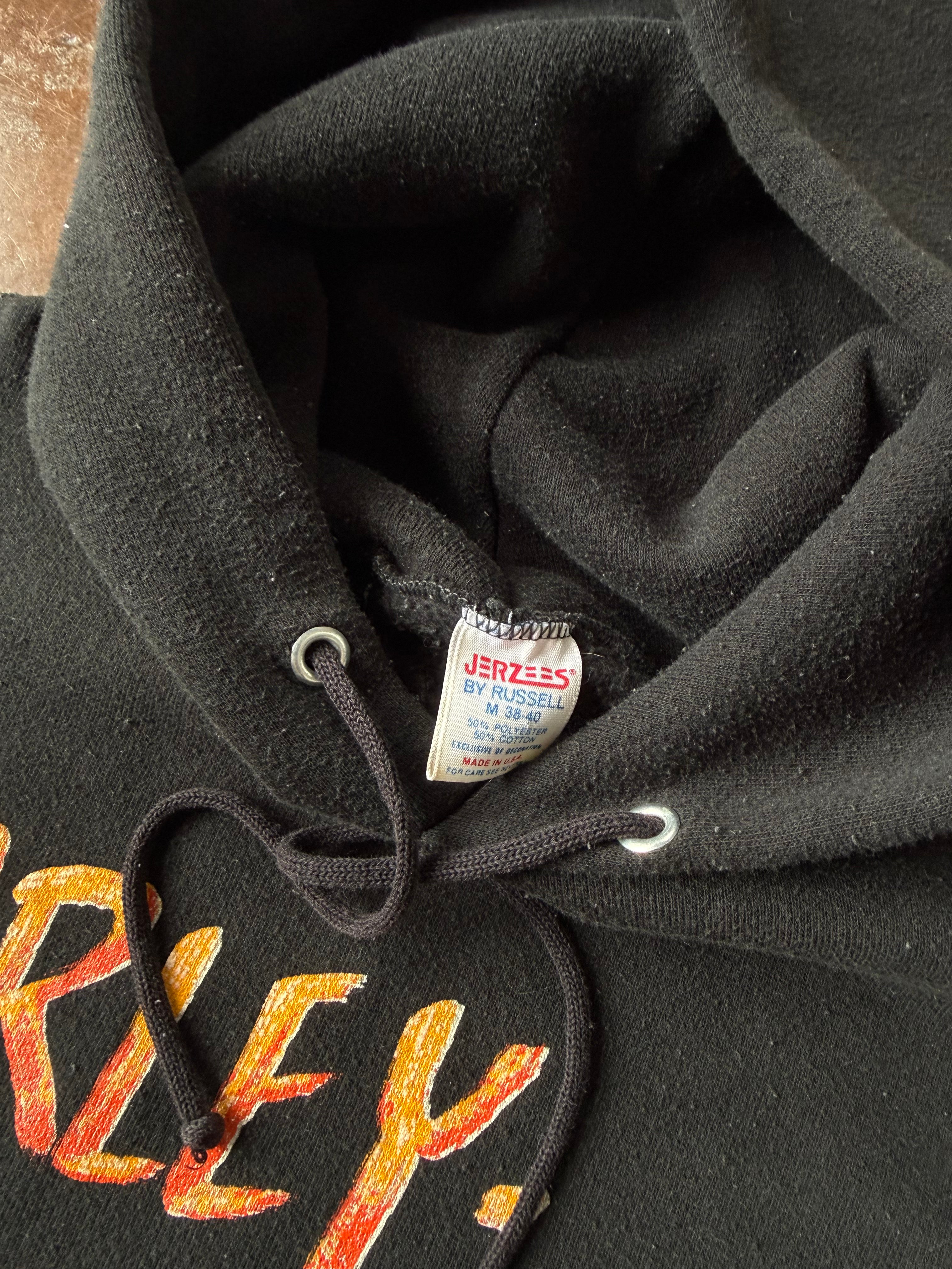 1987 Harley Davidson "logo spellout" pullover hoodie (MEDIUM)