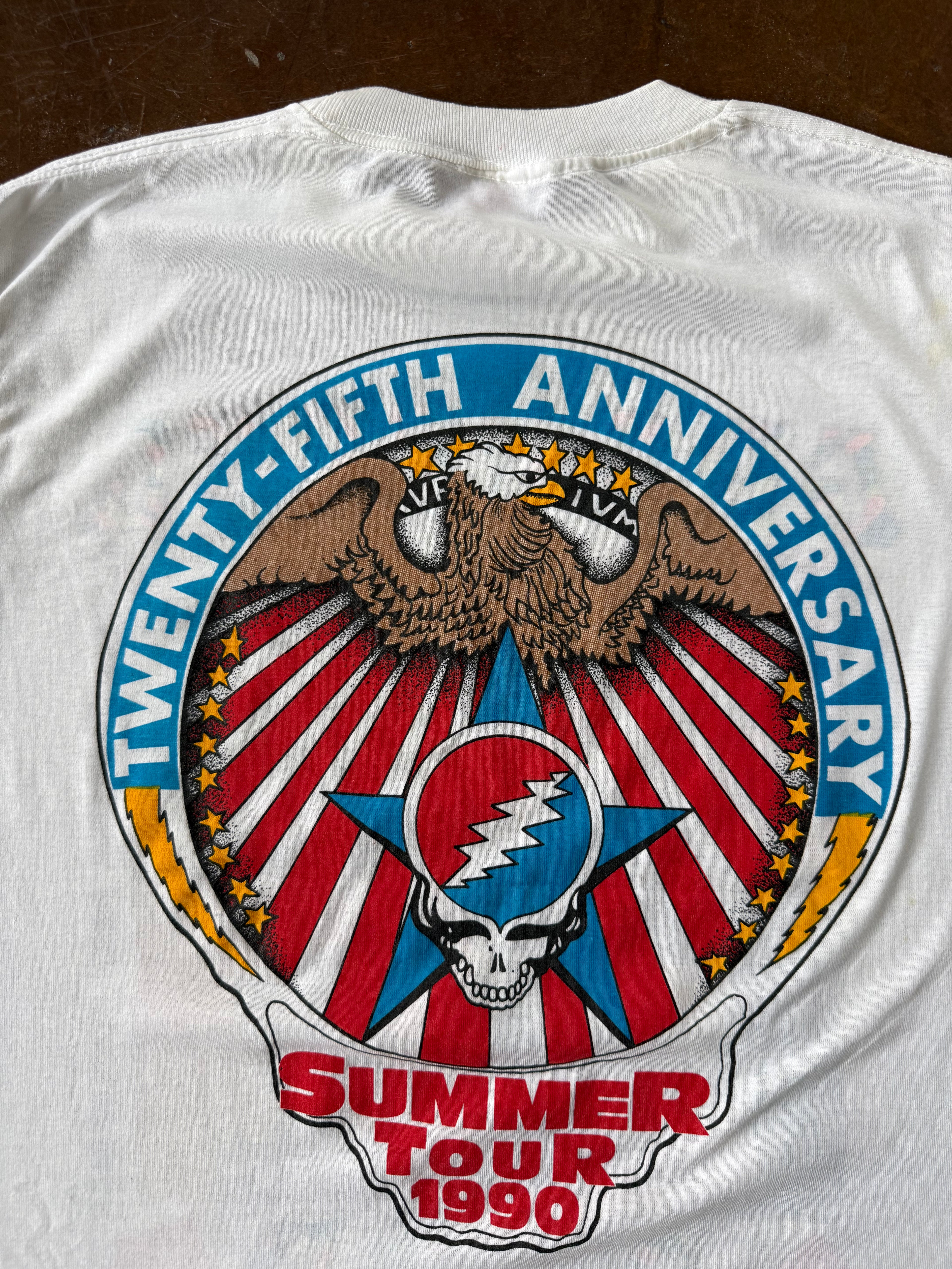 1990 Grateful Dead "heads on tour" band shirt (LARGE)