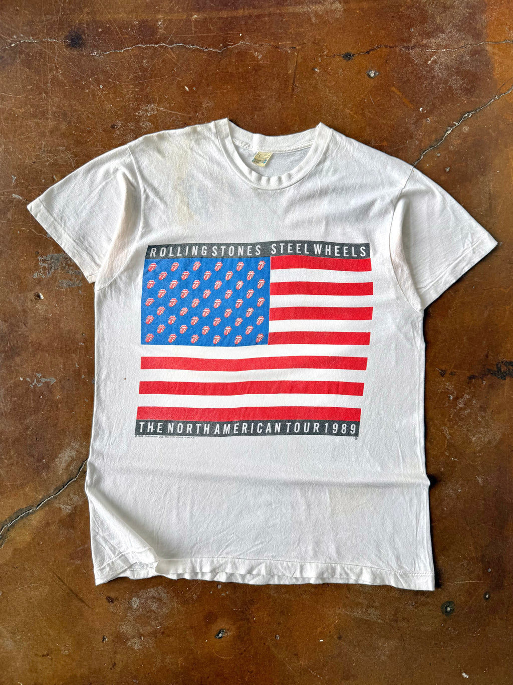 1989 Rolling Stones "north american tour" band shirt (XL)
