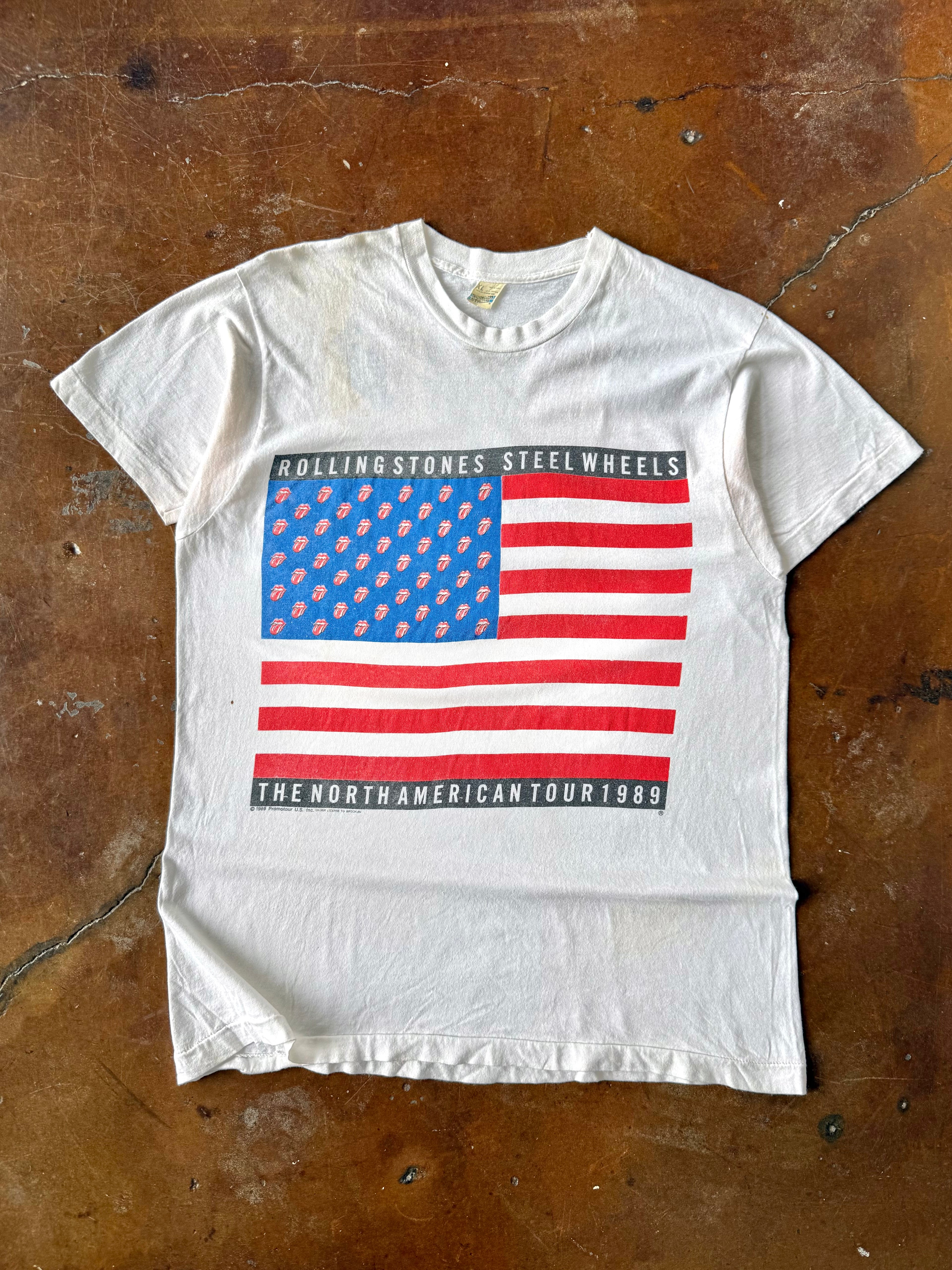 1989 Rolling Stones "north american tour" band shirt (XL)