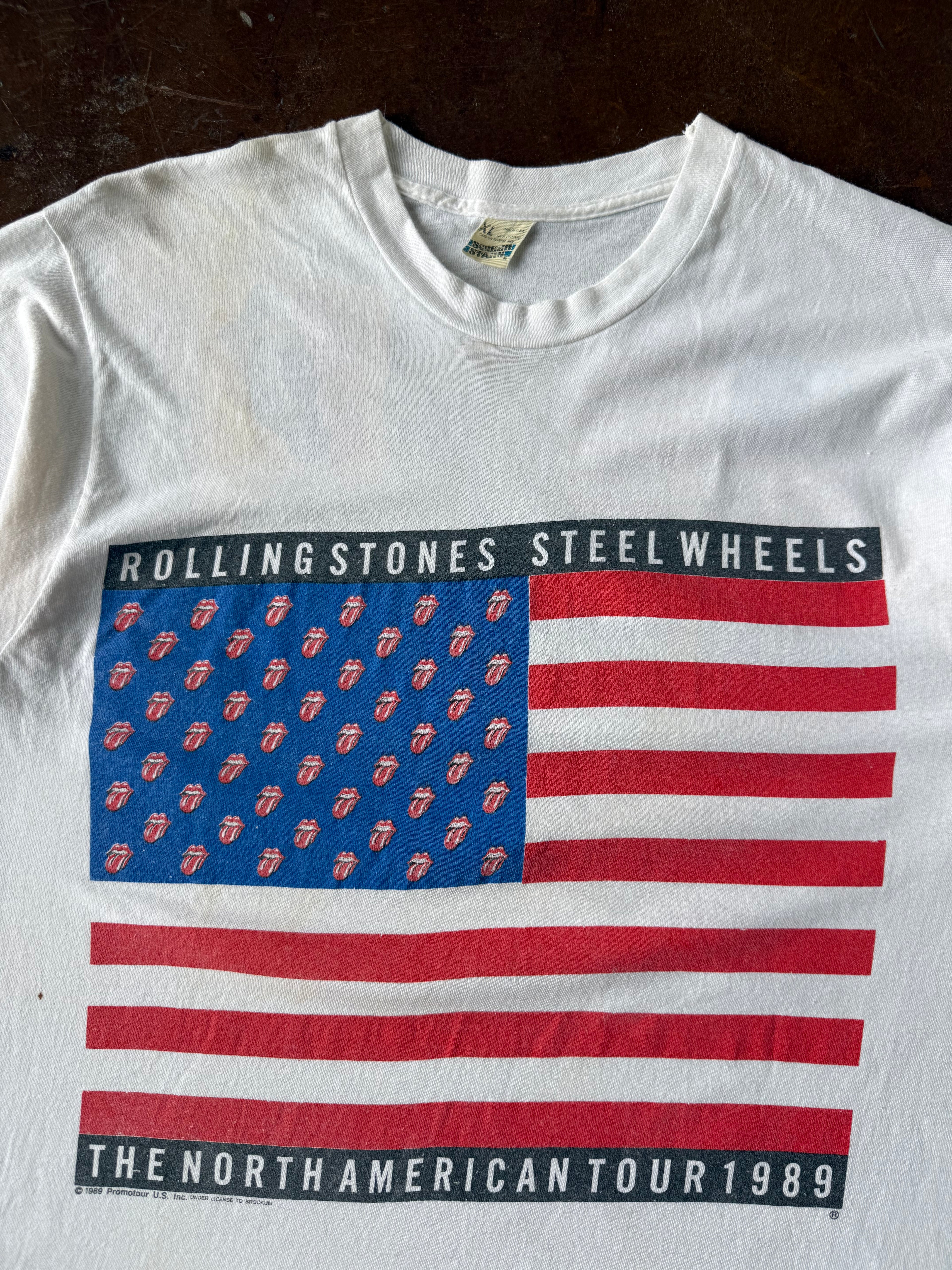 1989 Rolling Stones "north american tour" band shirt (XL)