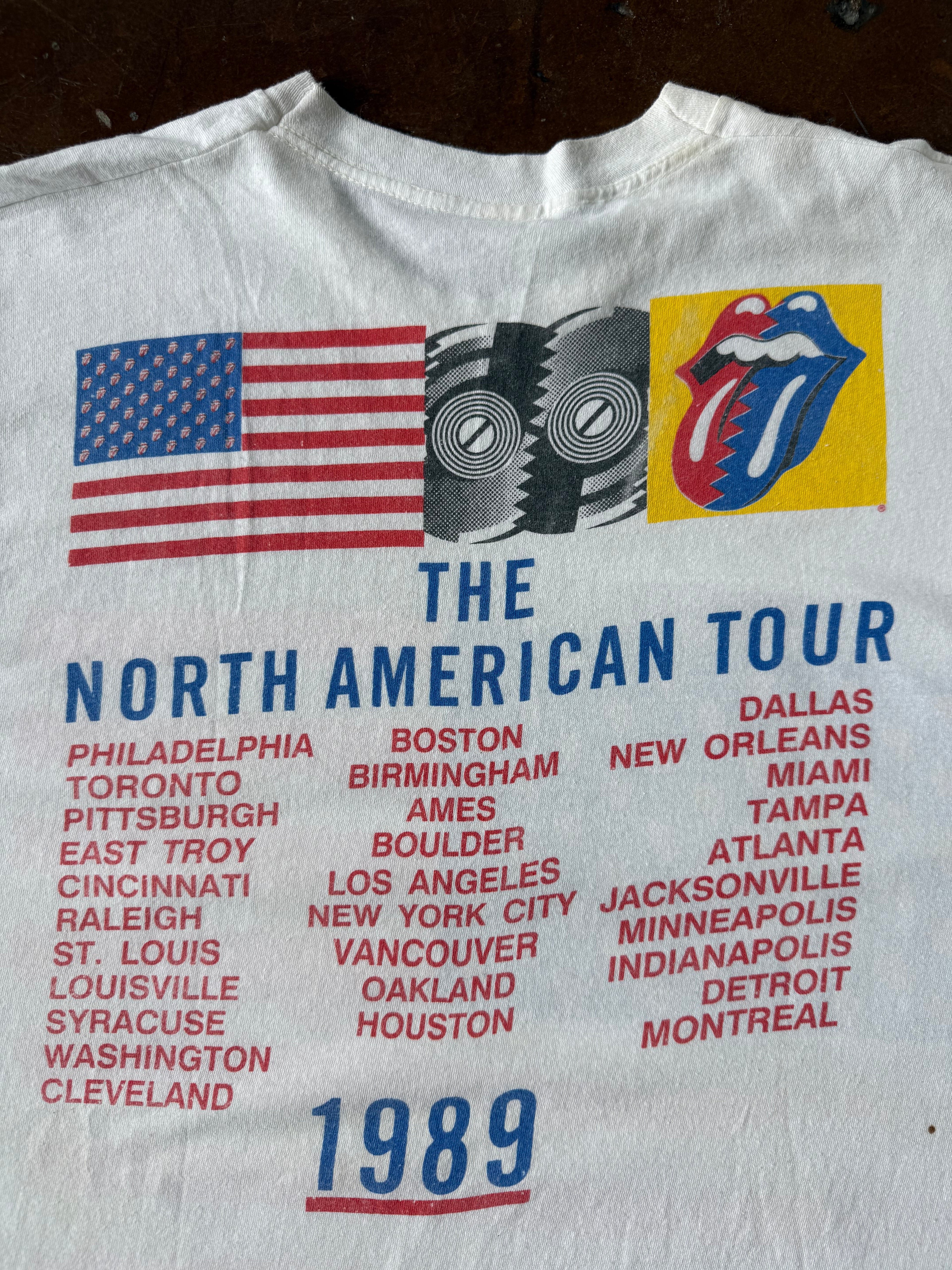 1989 Rolling Stones "north american tour" band shirt (XL)